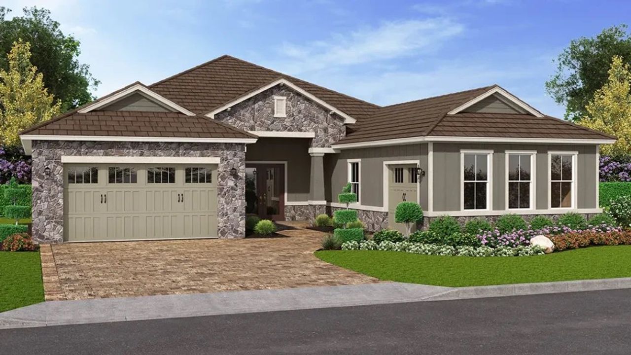 Representative exterior photo of a completed home built from the Waverly by Colen Built Development, LLC in On Top of the World Communities, Ocala, FL (Image 2).