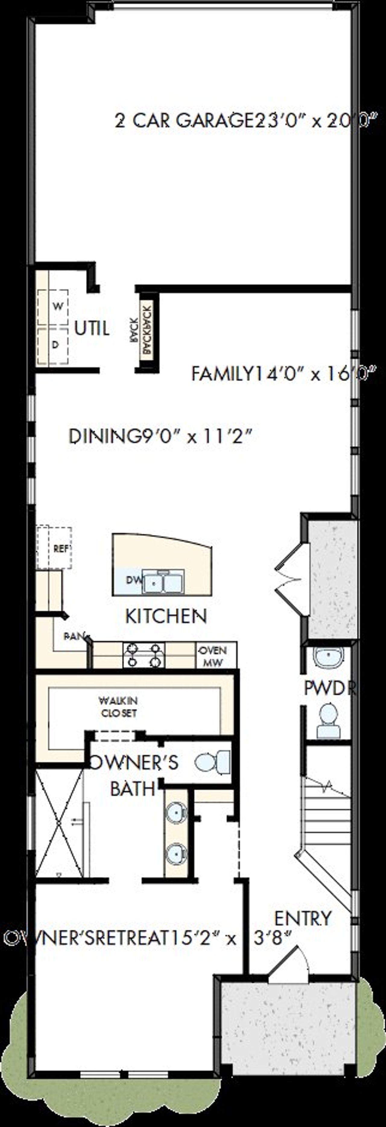 2D floor plan layout of this home in Walsh Cottage, Fort Worth, TX (Image 2).