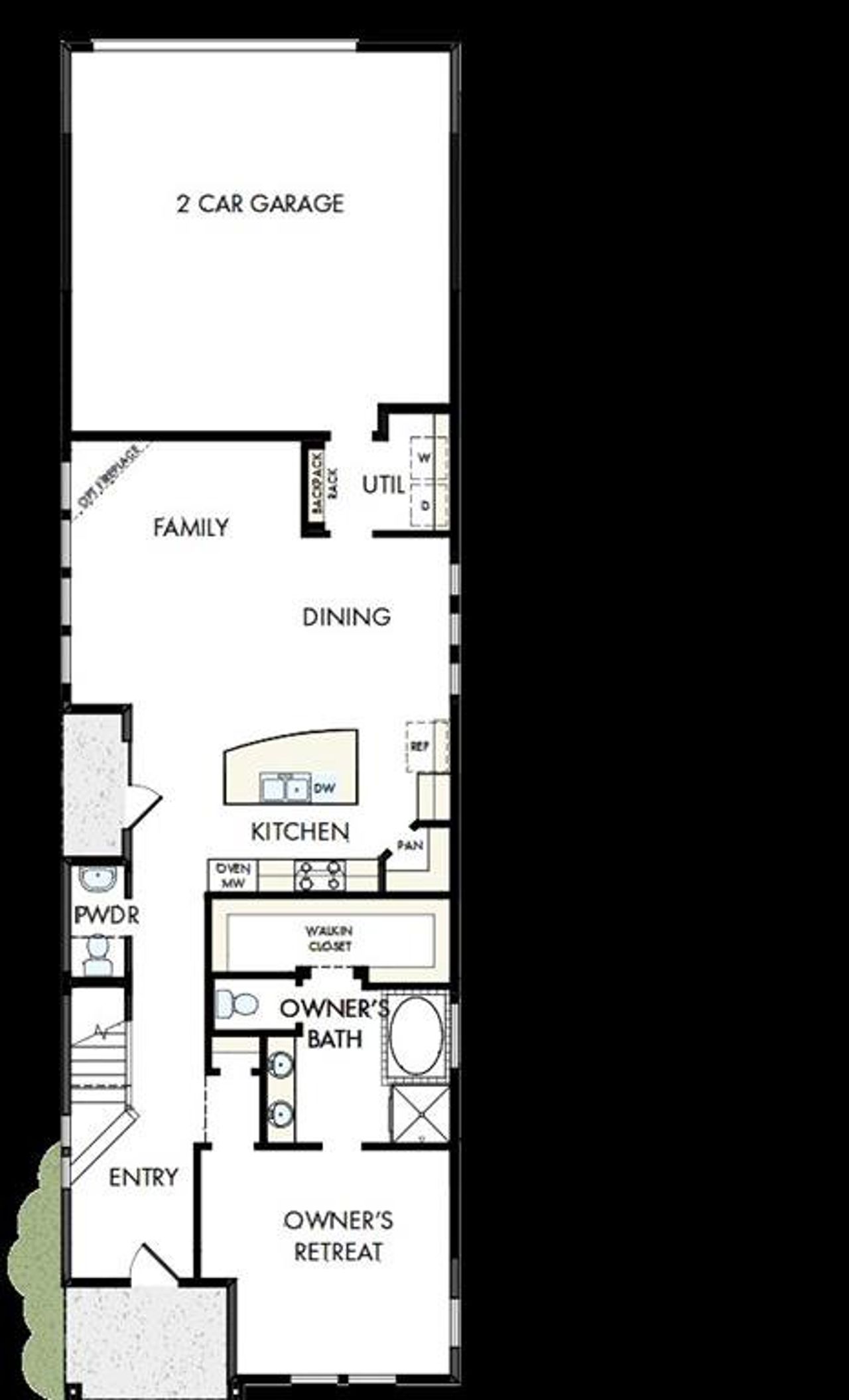 2D floor plan layout of this home in Talia – Cottage Series, Mesquite, TX (Image 2).
