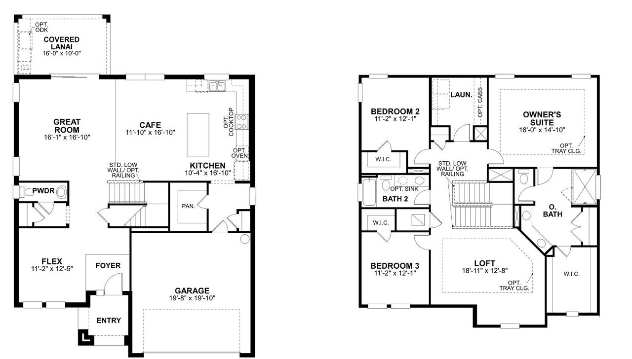 2D floor plan layout of this home in Hawkstone, Sarasota, FL (Image 2).