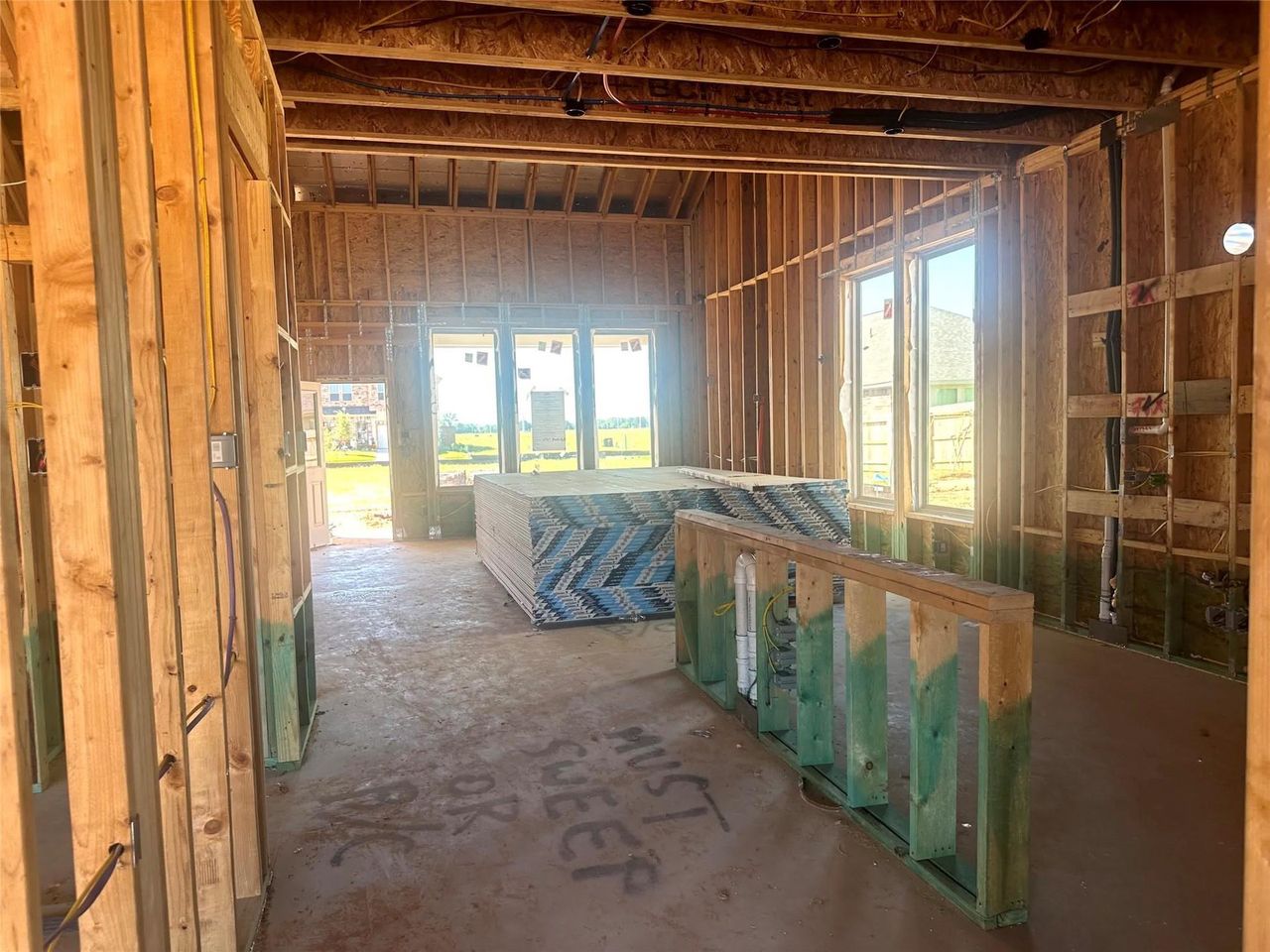 In-progress construction of a new home in Cypresswood Landing, Humble, TX (Image 2).