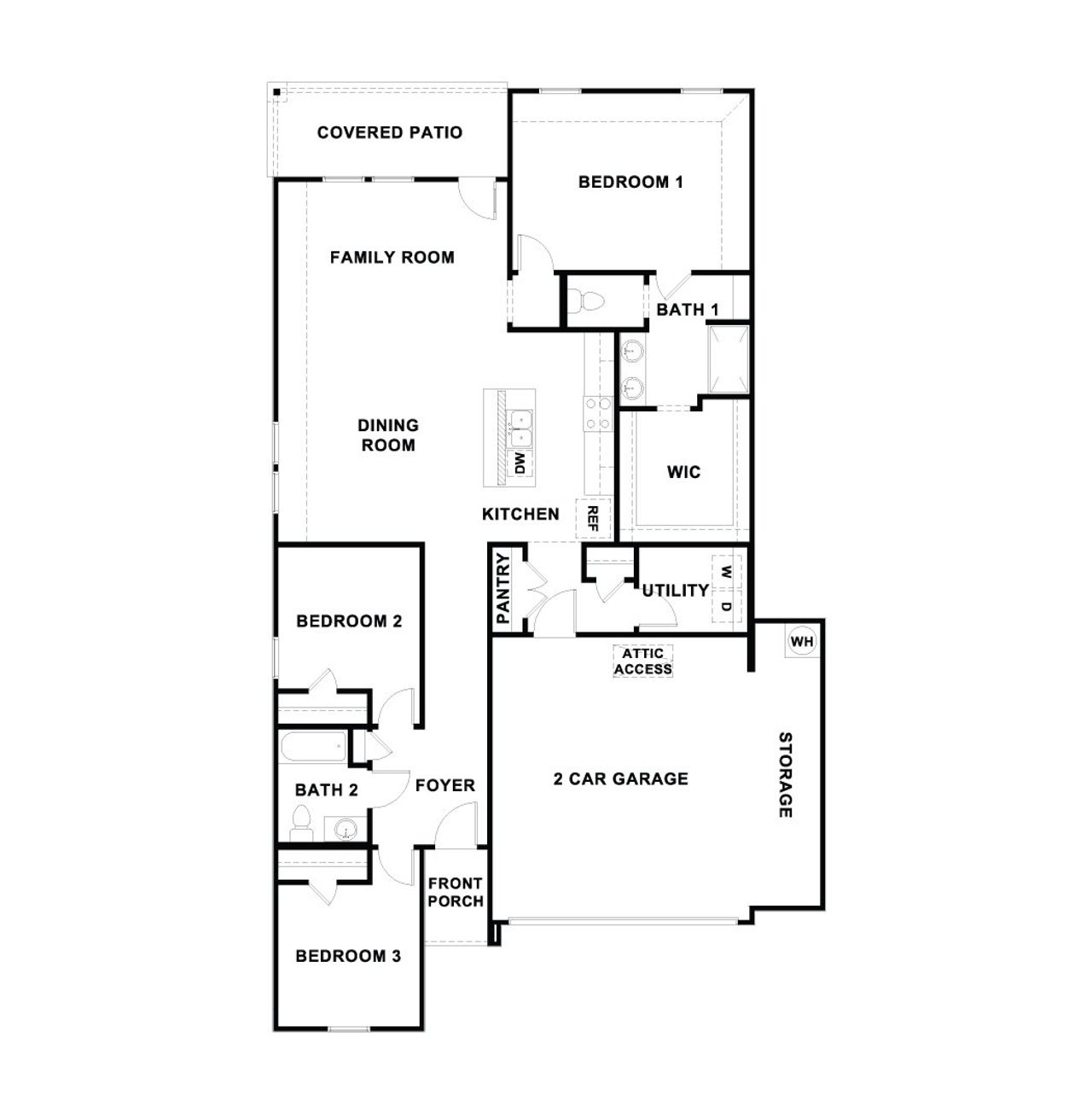 2D floor plan layout of this home in Talavera, Kyle, TX (Image 2).
