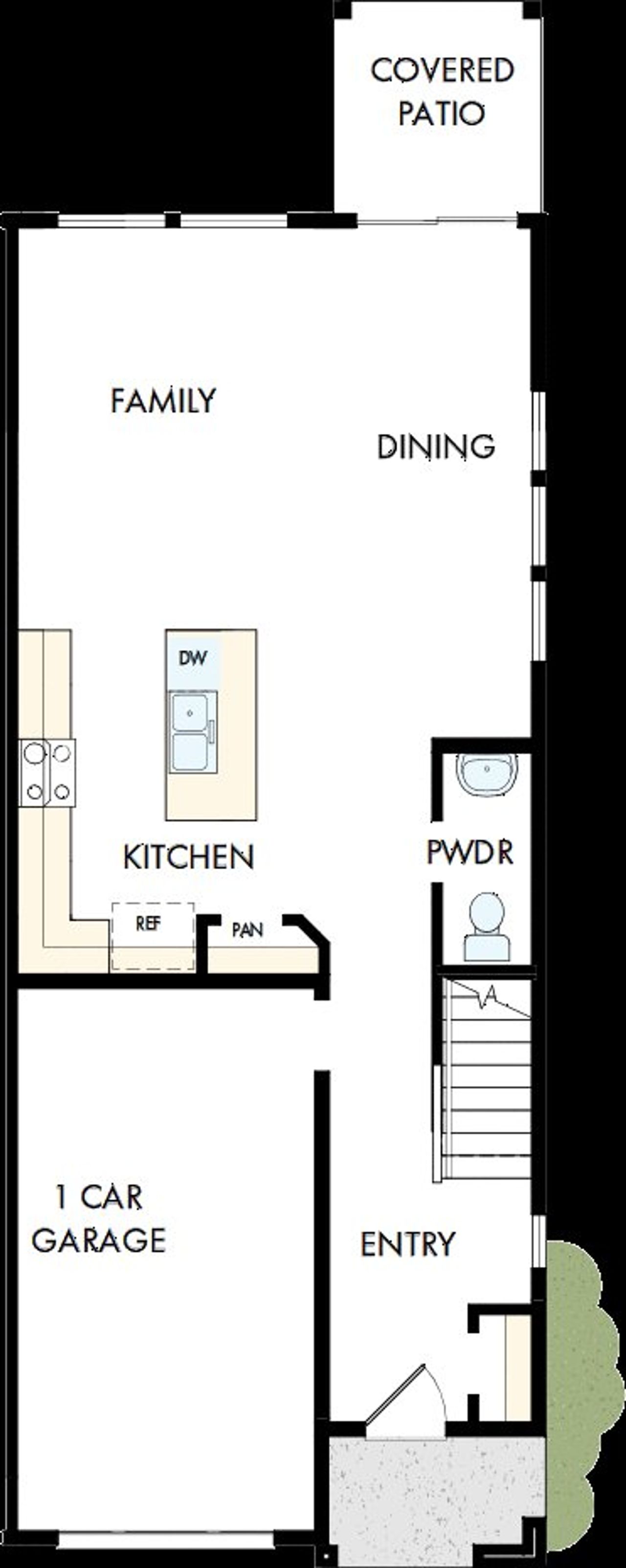 2D floor plan layout of this home in Nexus Townhomes, Gallatin, TN (Image 2).