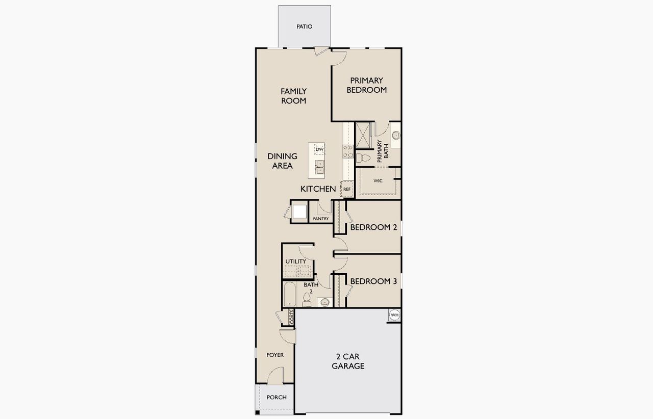 2D floor plan layout of this home in Oakfield Lakes, Parrish, FL (Image 2).