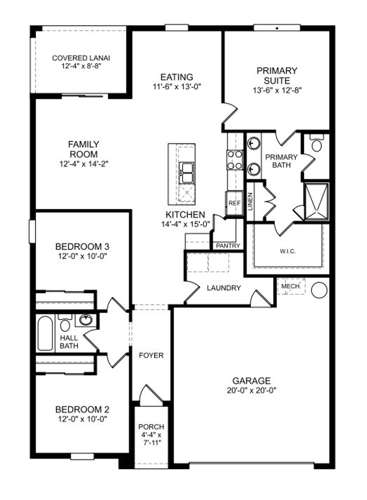 2D floor plan layout of this home in Wynnstone, Davenport, FL (Image 2).