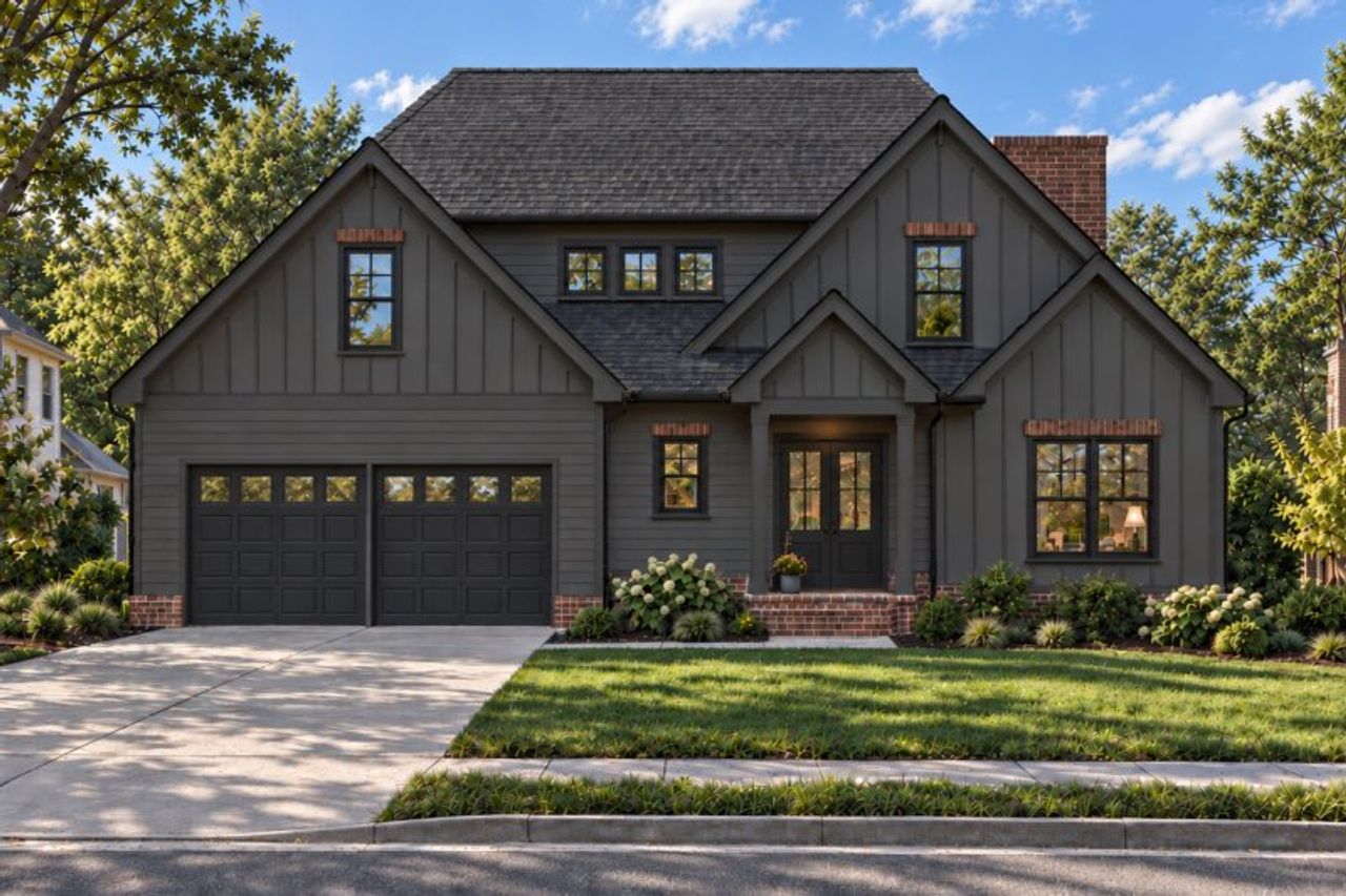 Front exterior of a new home in Faith View, Ooltewah, TN, highlighting curb appeal (Image 2).