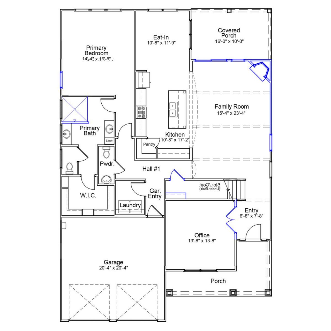 2D floor plan layout of this home in Brayden, Advance, NC (Image 2).