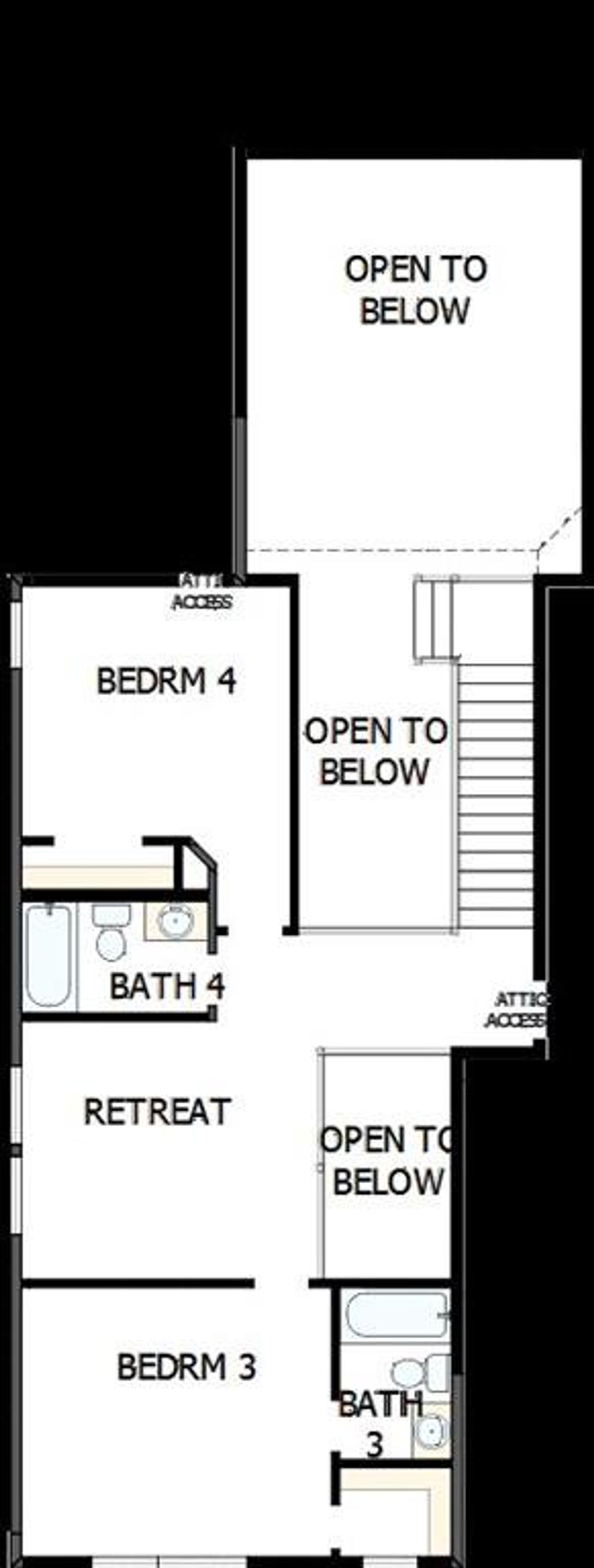 2D floor plan layout of this home in Painted Tree - Classic Series, McKinney, TX (Image 2).