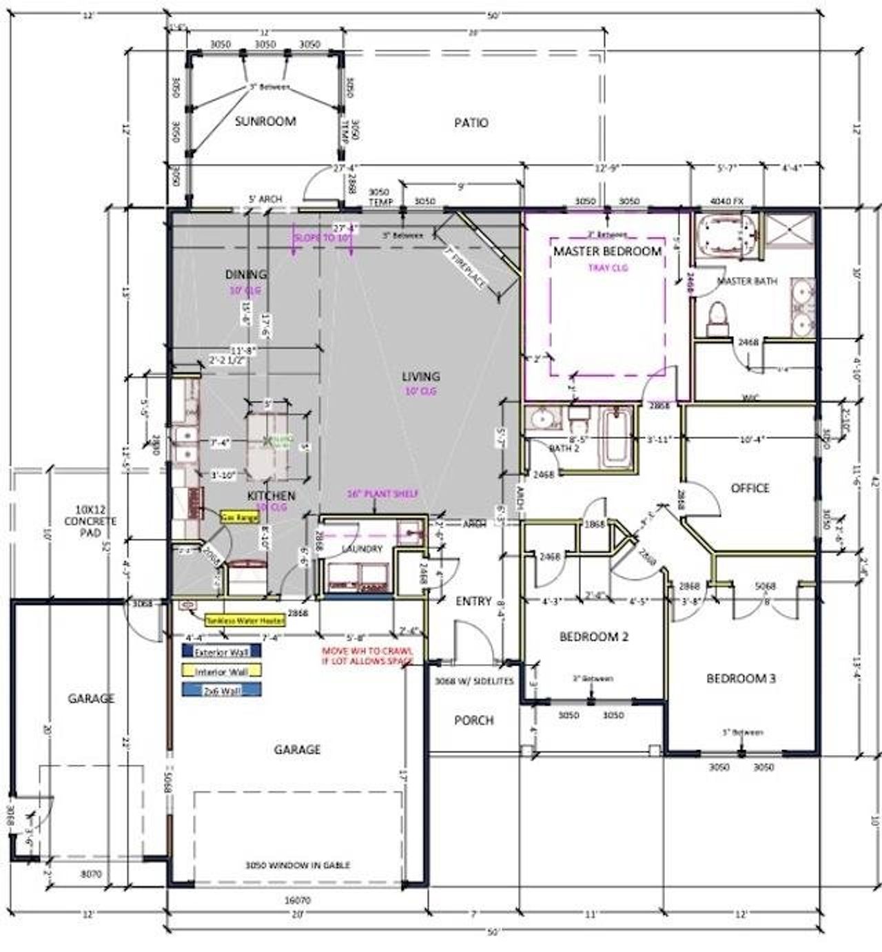 2D floor plan layout of this home in New Prospect Haven, Inman, SC (Image 2).