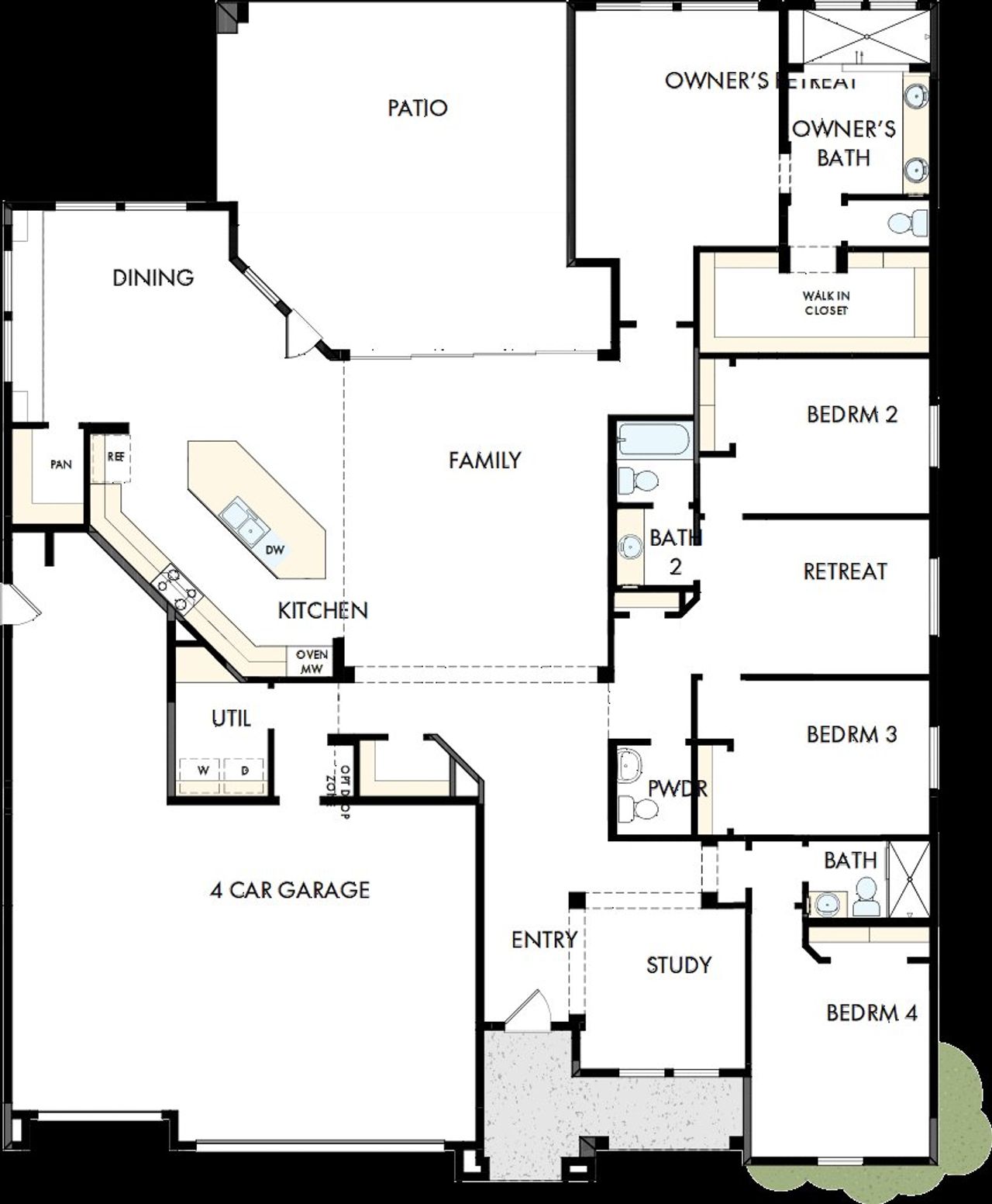 2D floor plan layout of this home in Canyon Views – 80’ Paradise Series, Litchfield Park, AZ (Image 2). 2D floor plan layout of this home in Canyon Views – 80’ Paradise Series, Litchfield Park, AZ (Image 2).