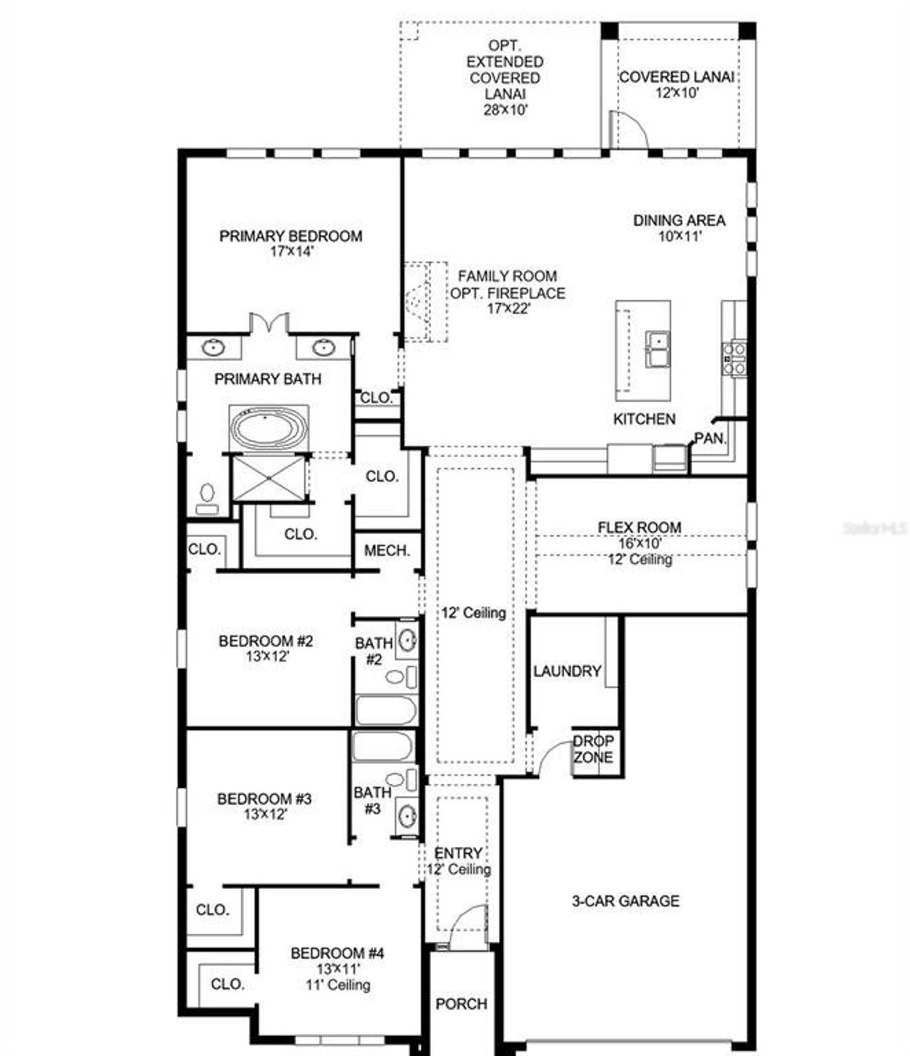 2D floor plan layout of this home in , St. Cloud, FL (Image 2).
