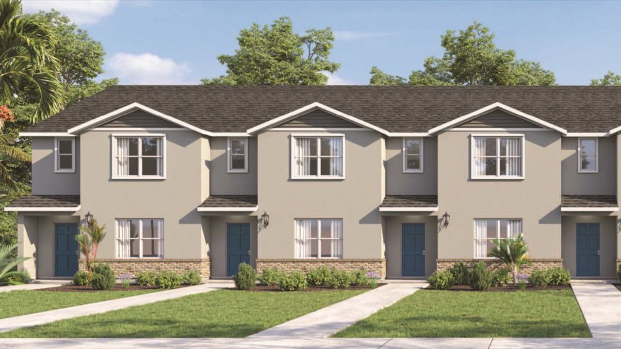 Representative exterior photo of a completed home built from the Sterling by D.R. Horton in Fish Lake Cove, Kissimmee, FL (Image 2).