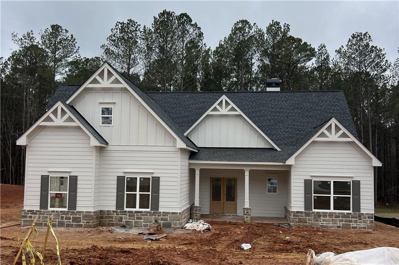 In-progress construction of a new home in , Bethlehem, GA (Image 2).