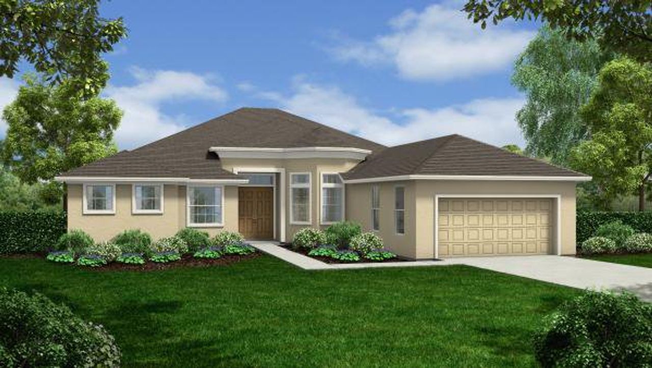 Representative exterior photo of a completed home built from the The Lexington (Lot 1) by Southern Homes in Walker Lake Estates, Bartow, FL (Image 2).