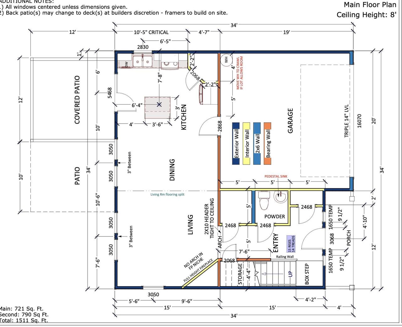 2D floor plan layout of this home in Davis Heights, Inman, SC (Image 2).