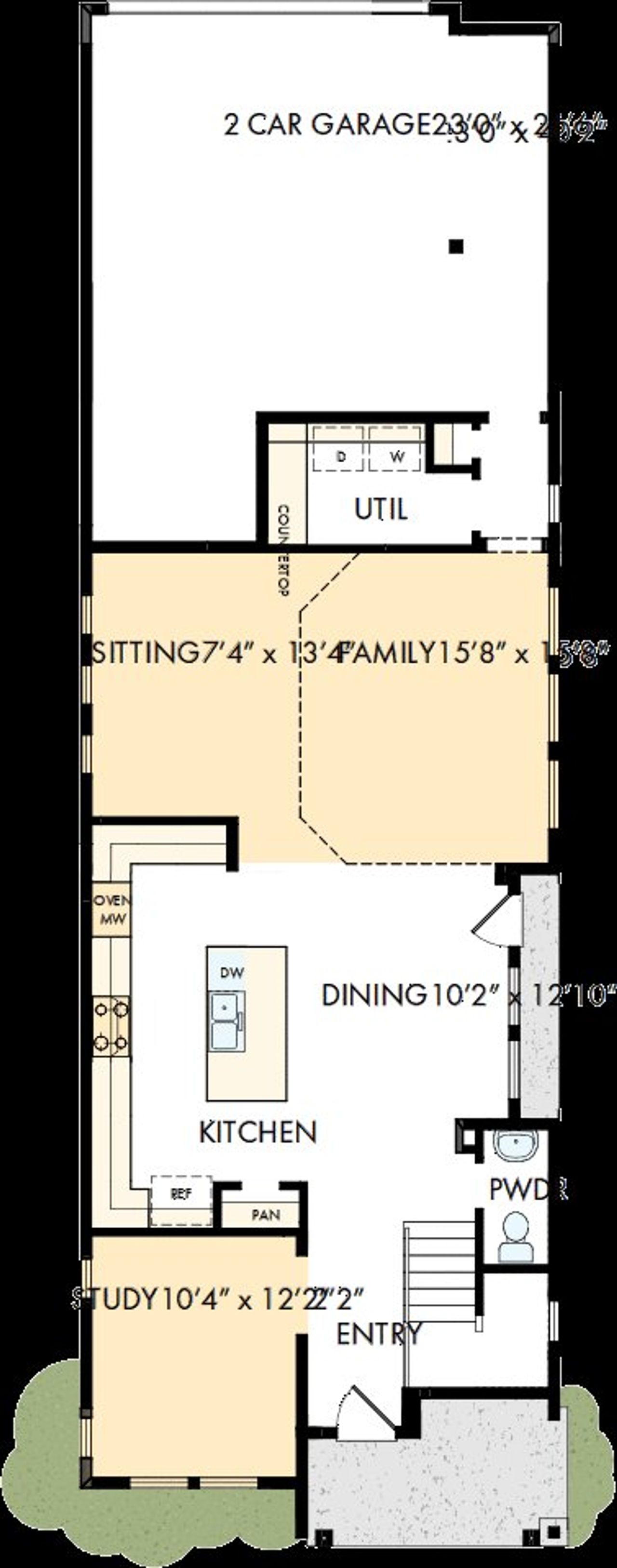 2D floor plan layout of this home in The Retreat at Harvest, Argyle, TX (Image 2).