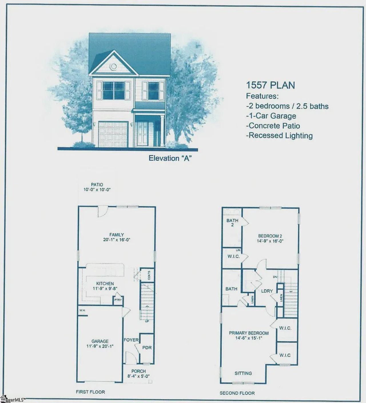 2D floor plan layout of this home in Parkstone Place Townhomes, Roebuck, SC (Image 2). 2D floor plan layout of this home in Parkstone Place Townhomes, Roebuck, SC (Image 2).