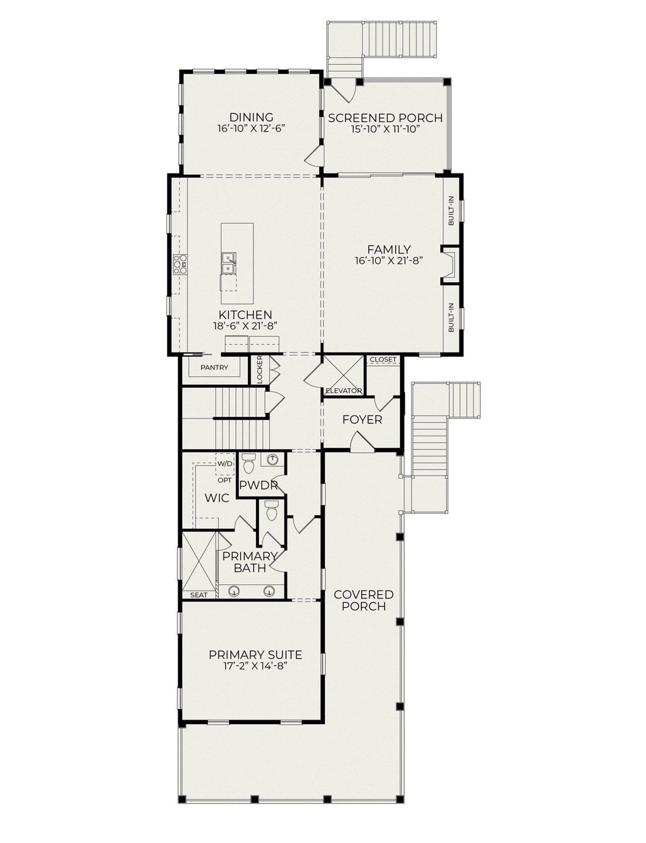 2D floor plan layout of this home in Beau Coast, Beaufort, NC (Image 2).