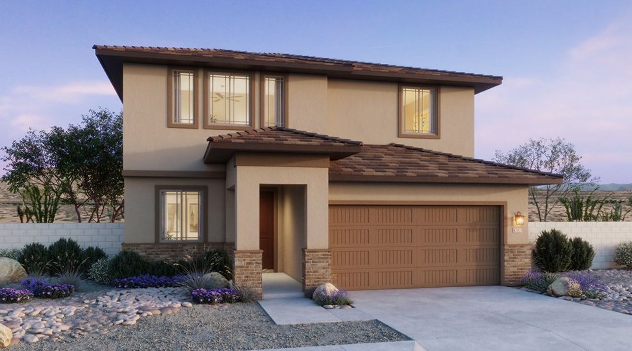 Representative exterior photo of a completed home built from the 3505 by Risewell Homes in Skyline Village, San Tan Valley, AZ (Image 2).
