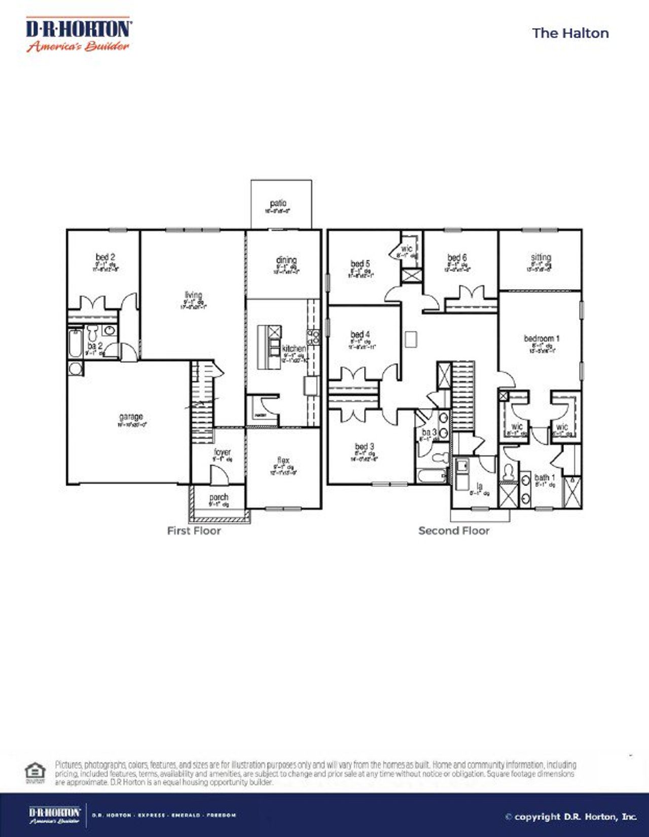 2D floor plan layout for the Halton by D.R. Horton in The Garrison, Summerville, SC (Image 2). 2D floor plan layout for the Halton by D.R. Horton in The Garrison, Summerville, SC (Image 2).
