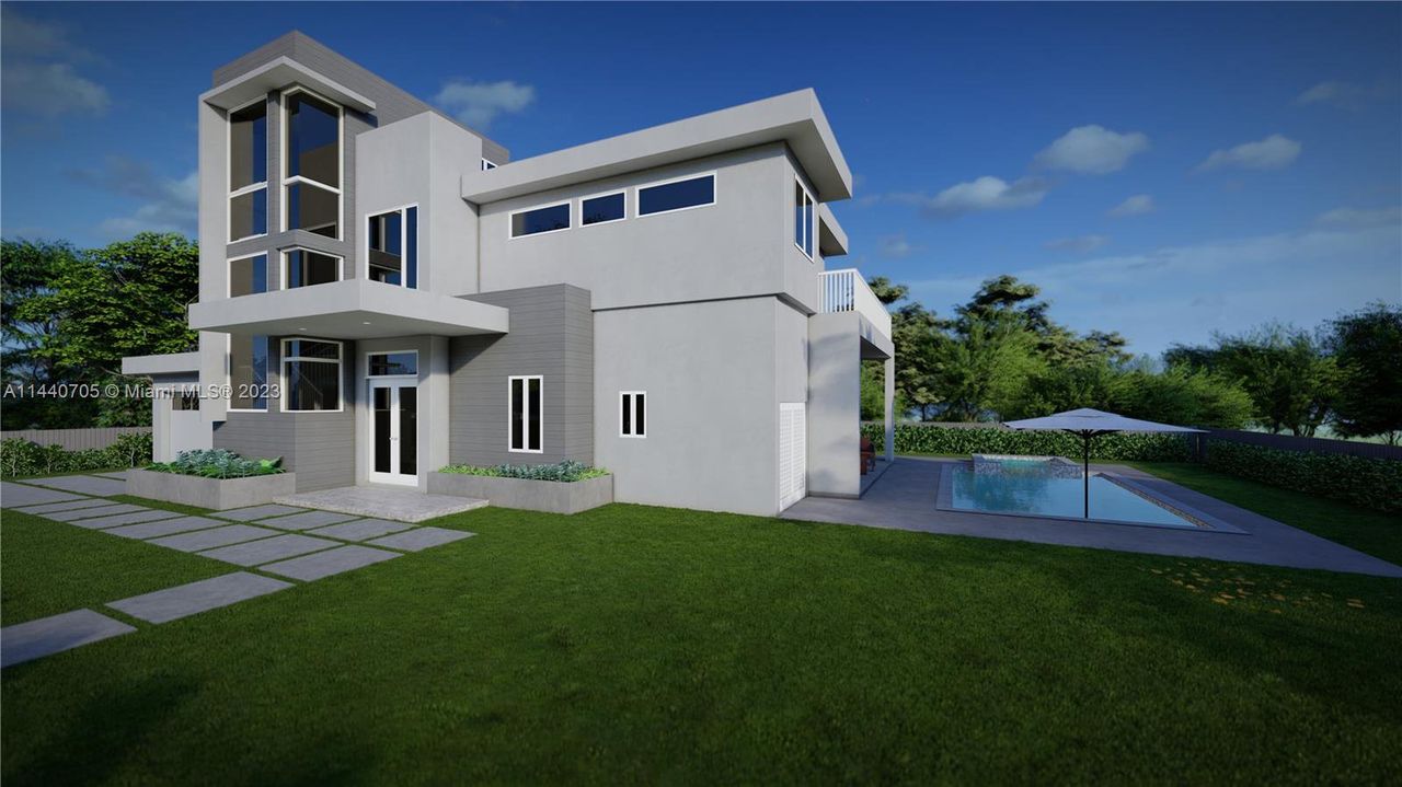 Front exterior of a new home in , Fort Lauderdale, FL, highlighting curb appeal (Image 2).