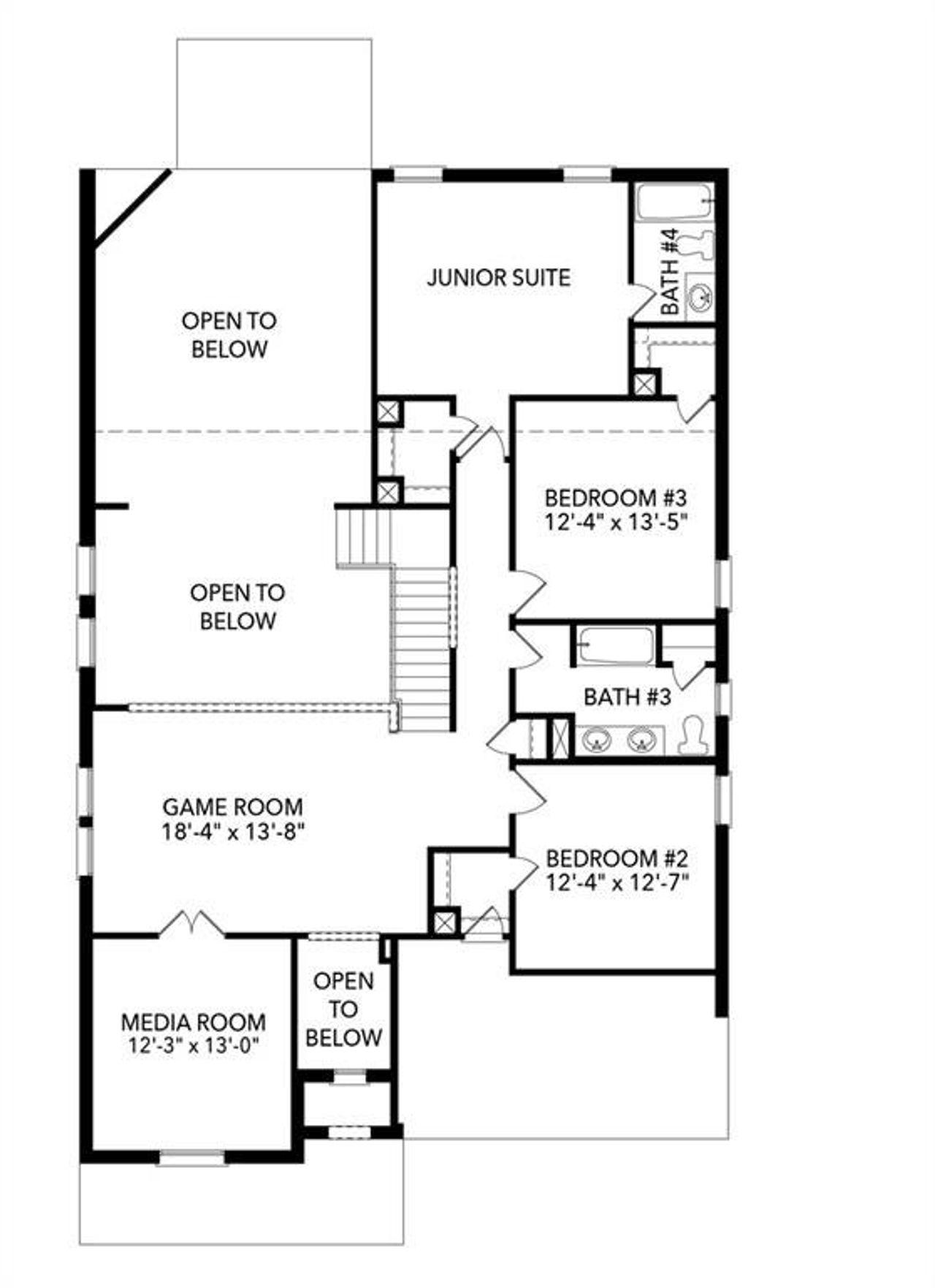 2D floor plan layout of this home in Cambridge Manor, North Richland Hills, TX (Image 2).