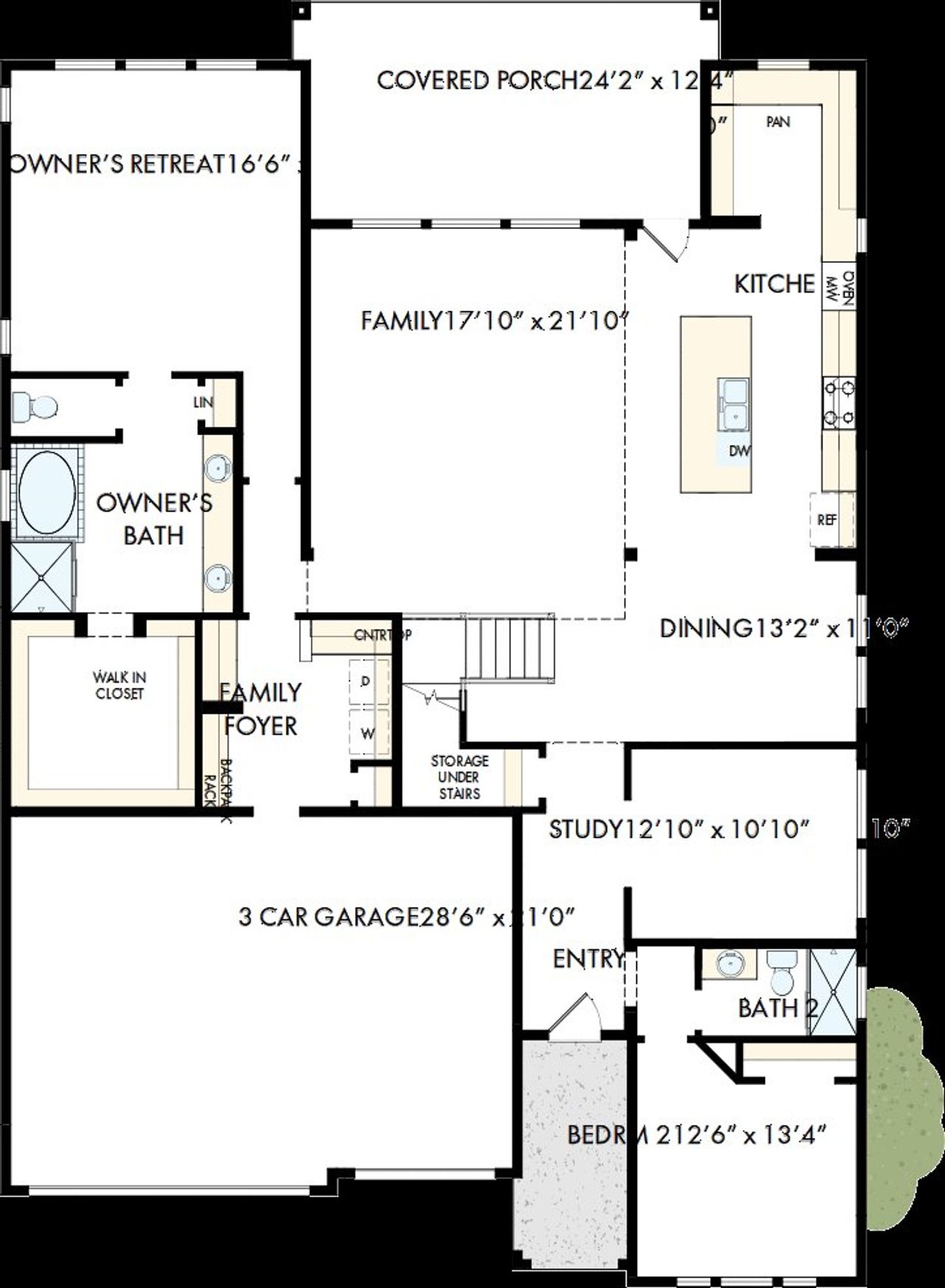 2D floor plan layout of this home in Briggs Ranch – Signature Legacy Series, San Antonio, TX (Image 2).