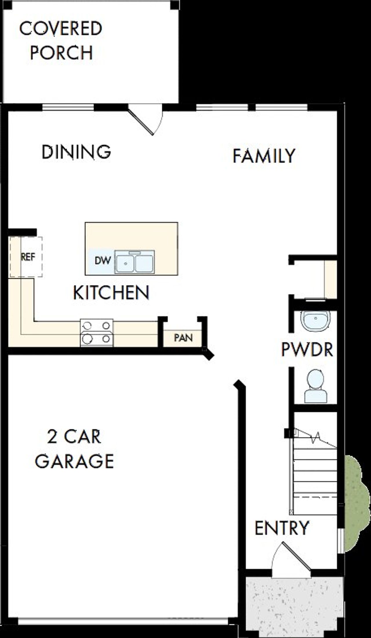 2D floor plan layout of this home in Easton Park – Nelson Village - Haven Series, Austin, TX (Image 2).