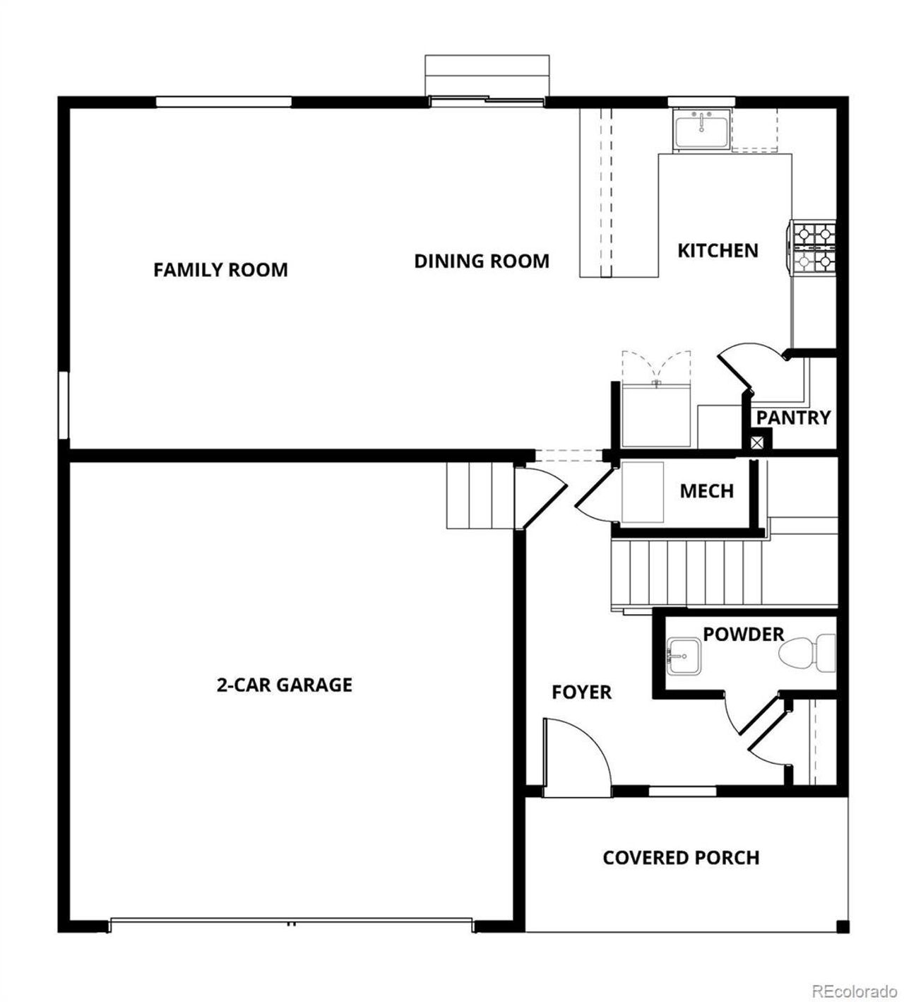 2D floor plan layout of this home in Bennett Ranch, Bennett, CO (Image 2).