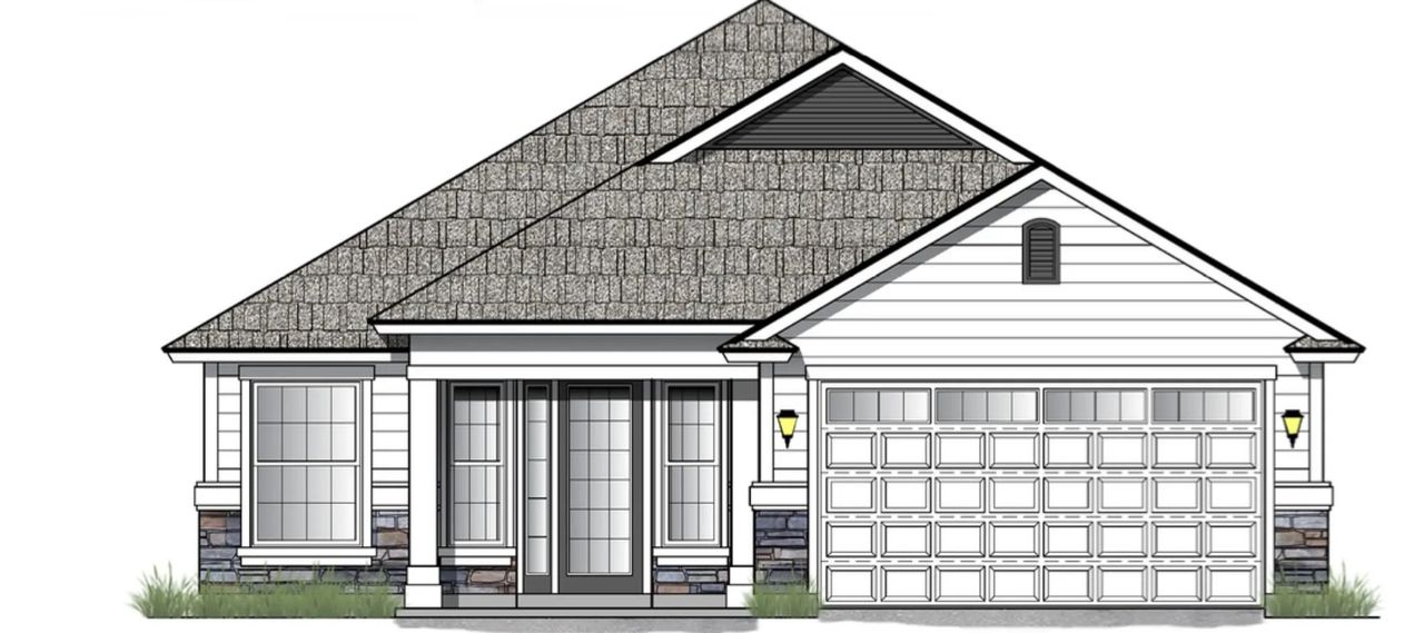 Representative exterior photo of a completed home built from the 2093 by Ashley Homes, LLC in Silver Landing At Silverleaf, St. Augustine Shores, FL (Image 2). Representative exterior photo of a completed home built from the 2093 by Ashley Homes, LLC in Silver Landing At Silverleaf, St. Augustine Shores, FL (Image 2).