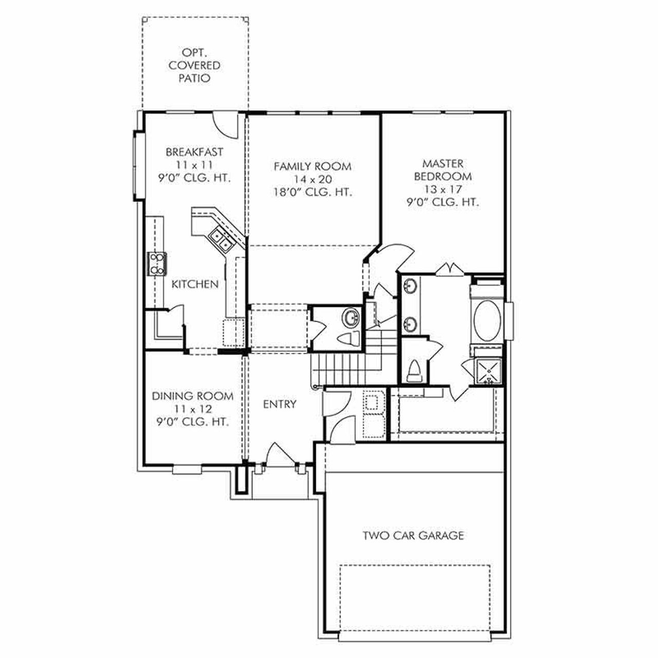 2D floor plan layout of this home in Audubon, Magnolia, TX (Image 2).