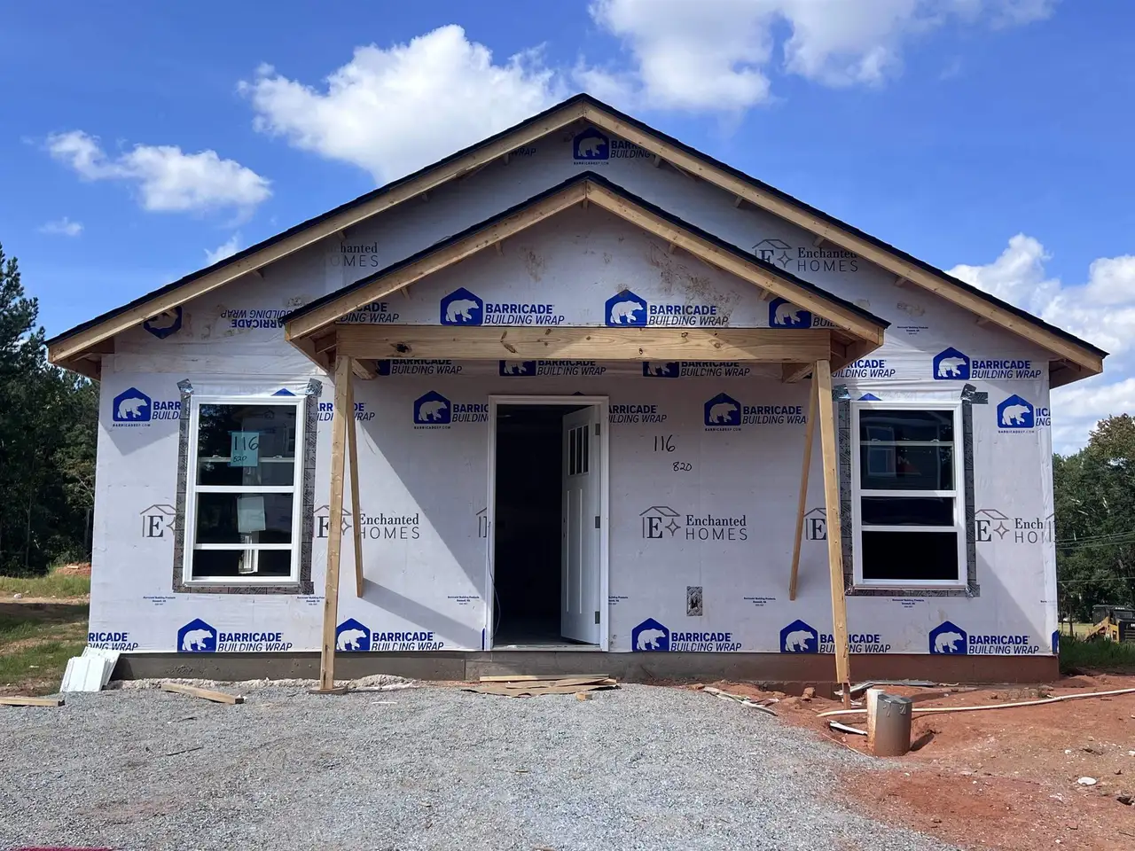 In-progress construction of a new home in Arcadia Village, Arcadia, SC (Image 2).