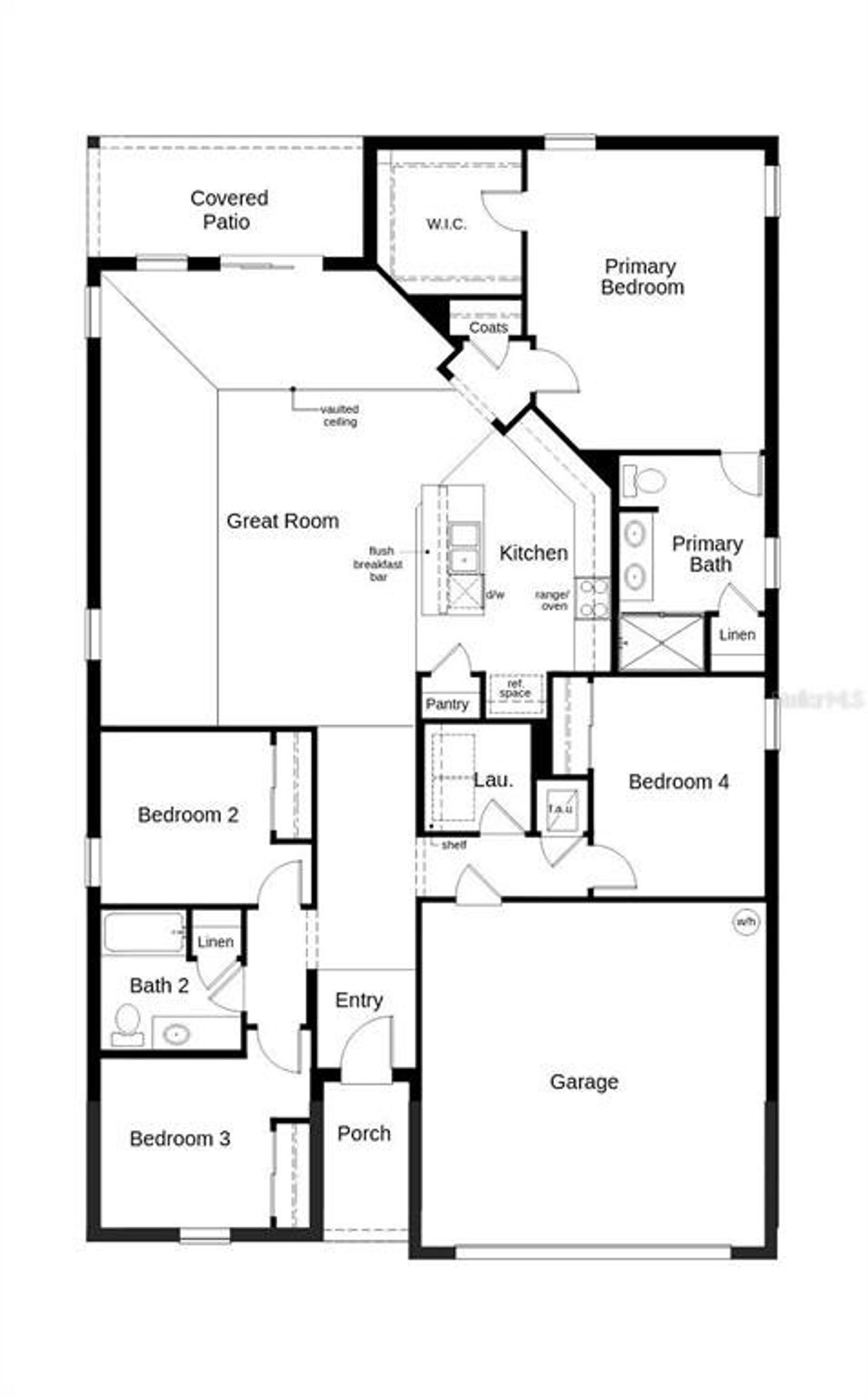 2D floor plan layout of this home in The Preserve at Legends Pointe II, Hudson, FL (Image 2). 2D floor plan layout of this home in The Preserve at Legends Pointe II, Hudson, FL (Image 2).