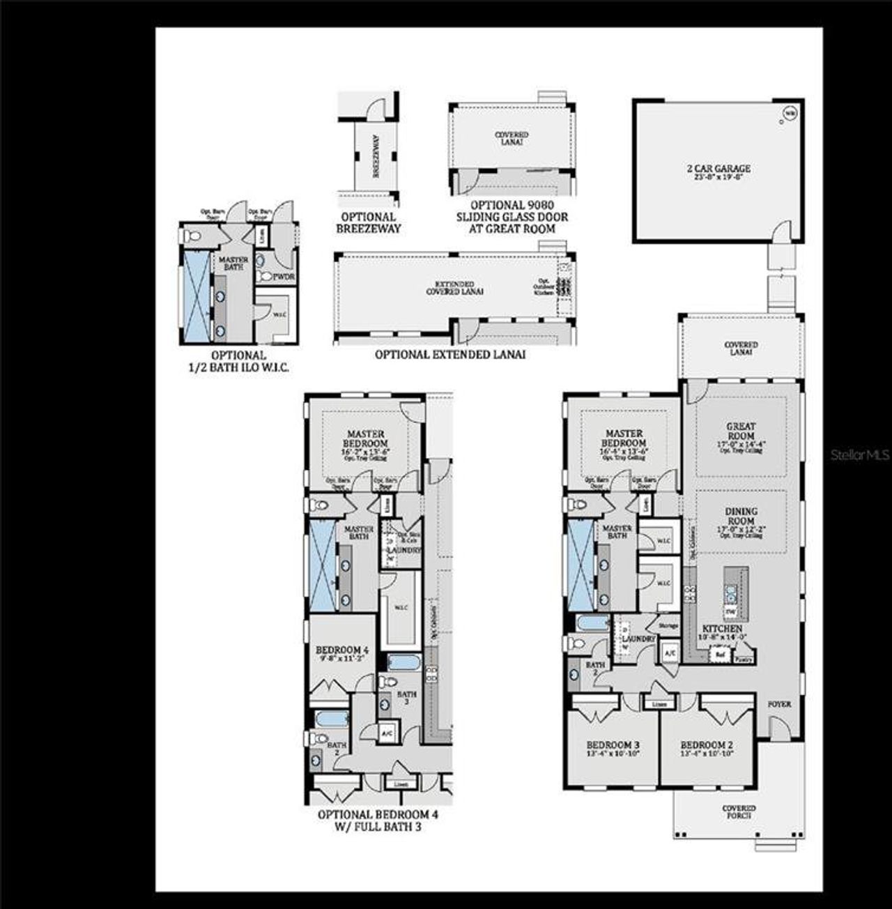 2D floor plan layout of this home in Laureate Park (Craft Homes), Orlando, FL (Image 2).