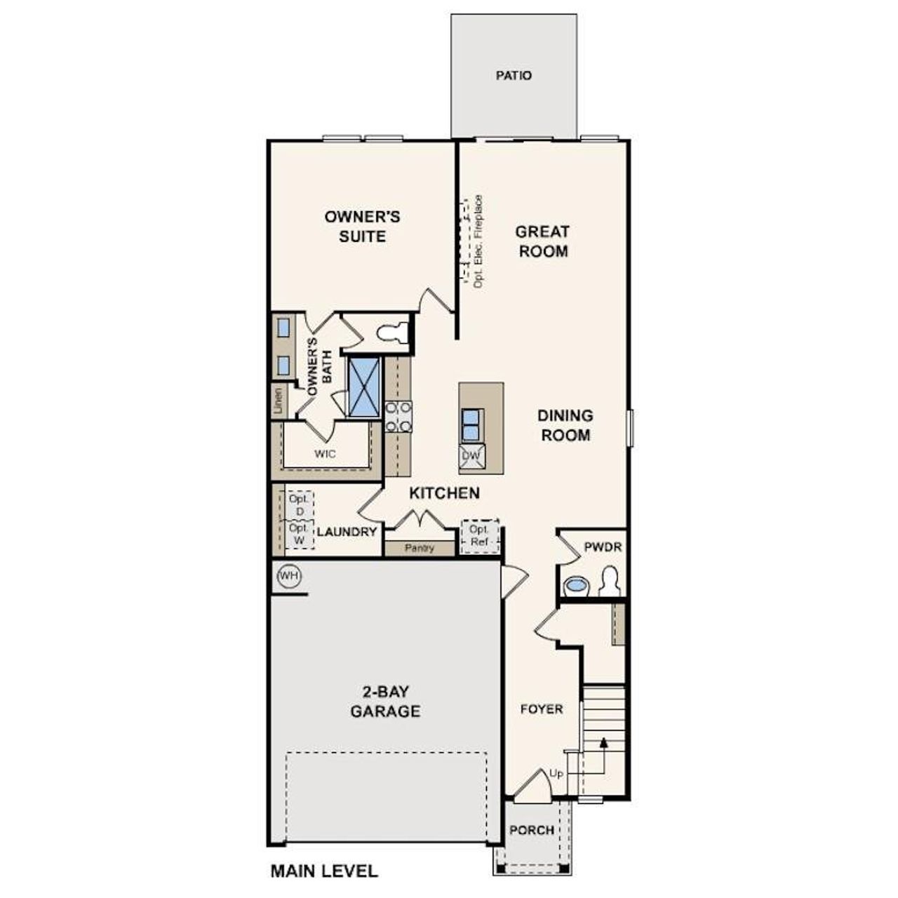 2D floor plan layout of this home in Meadow Creek Village, Locust, NC (Image 2).