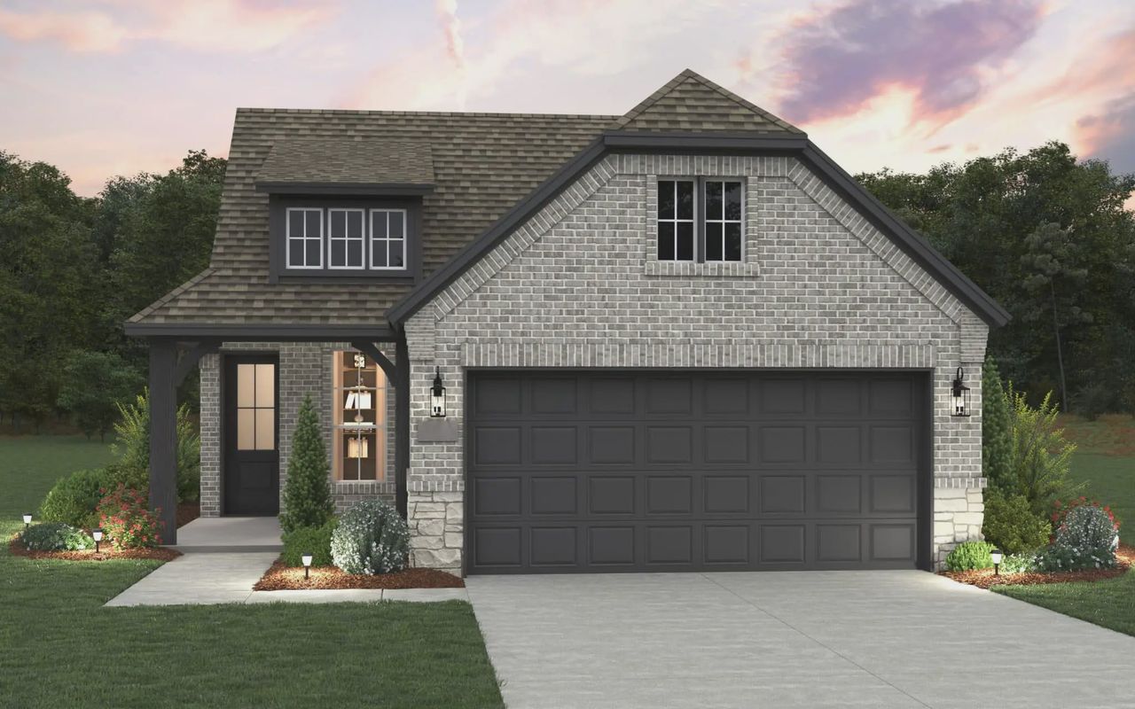 Front exterior of a new home in Bel Air Village, Sherman, TX, highlighting curb appeal (Image 2). Front exterior of a new home in Bel Air Village, Sherman, TX, highlighting curb appeal (Image 2).