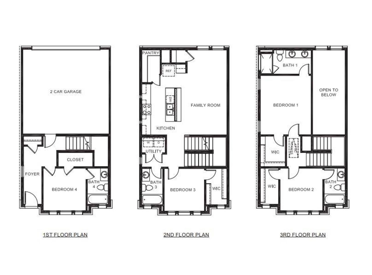 2D floor plan layout of this home in Mustang Square, Plano, TX (Image 2).