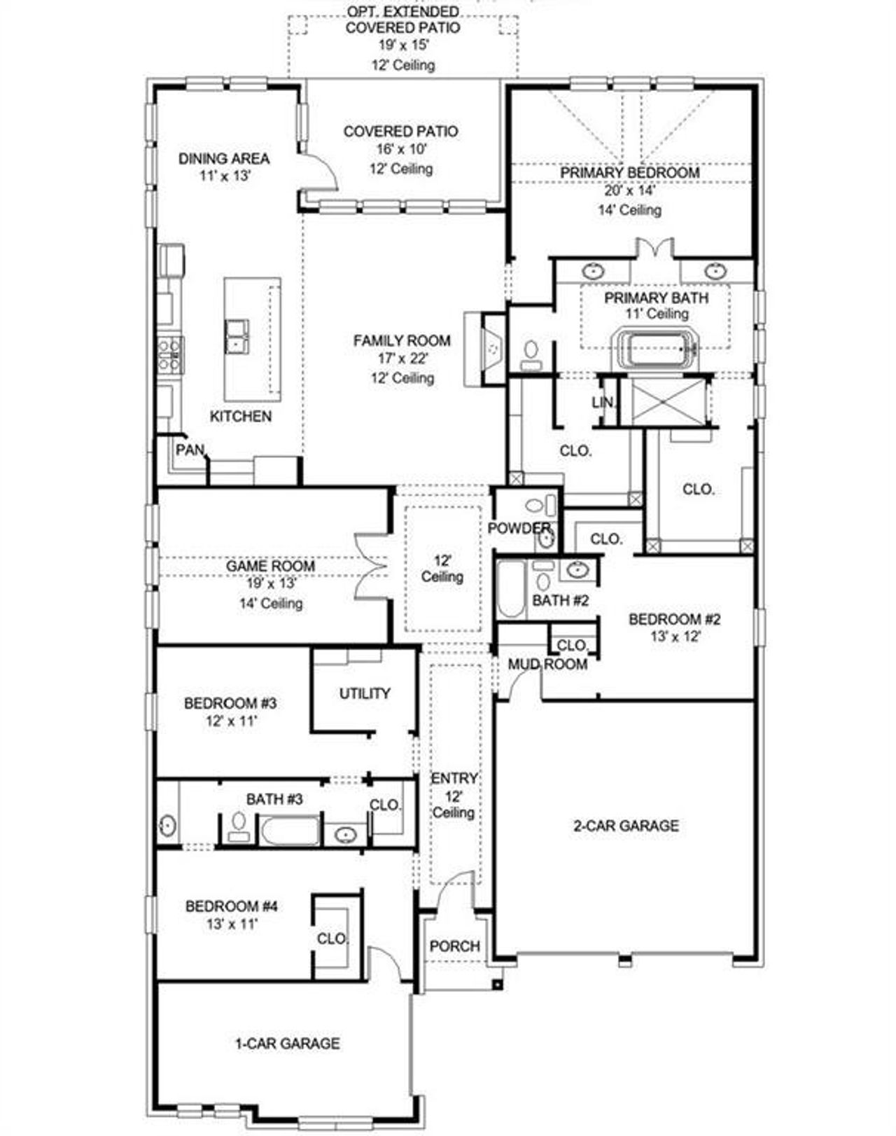 2D floor plan layout of this home in , Prosper, TX (Image 2).