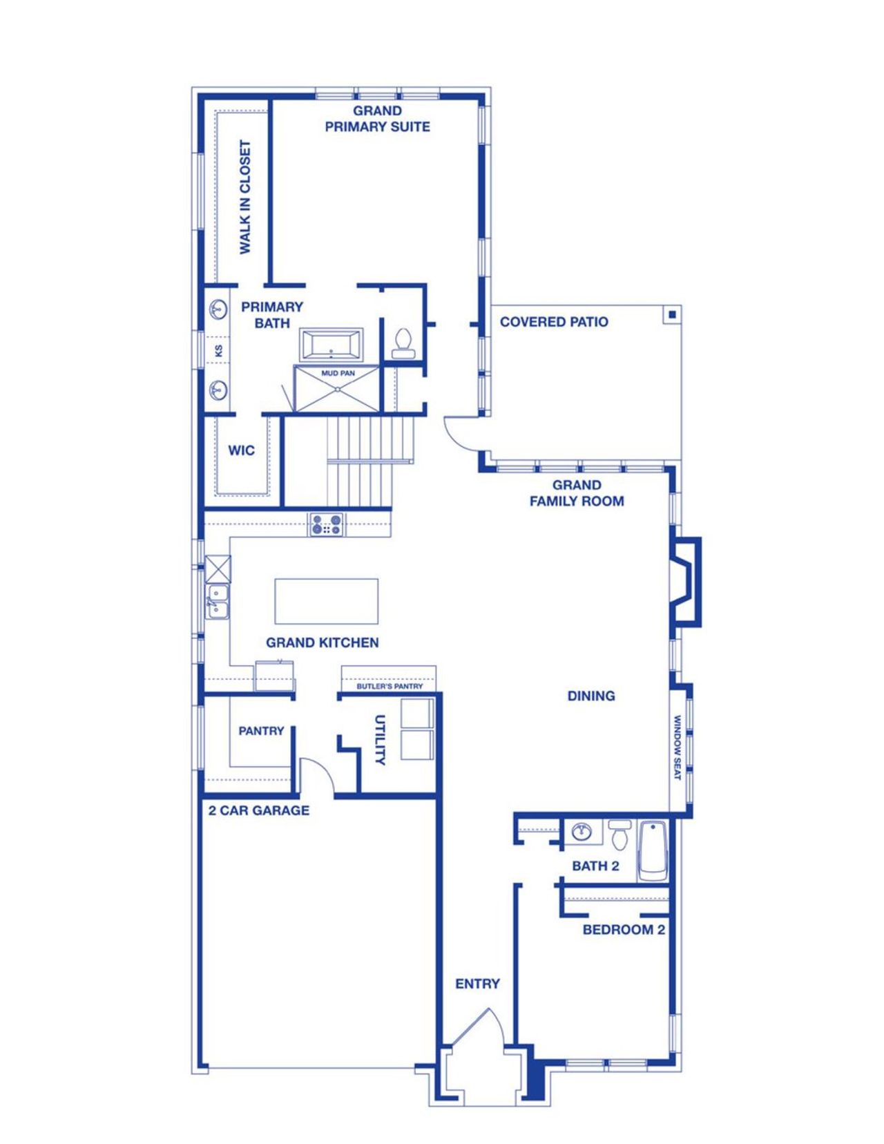 2D floor plan layout for the Victoria by Grand Homes in Lake Forest, McKinney, TX (Image 2). 2D floor plan layout for the Victoria by Grand Homes in Lake Forest, McKinney, TX (Image 2).