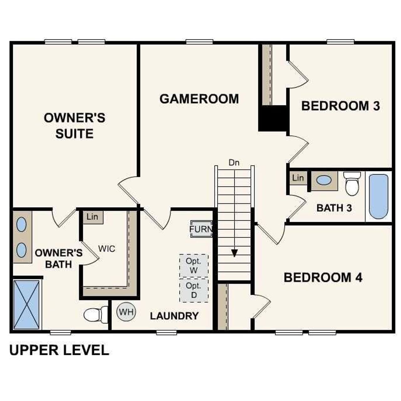 2D floor plan layout of this home in Liberty Heights, Chatsworth, GA (Image 2).