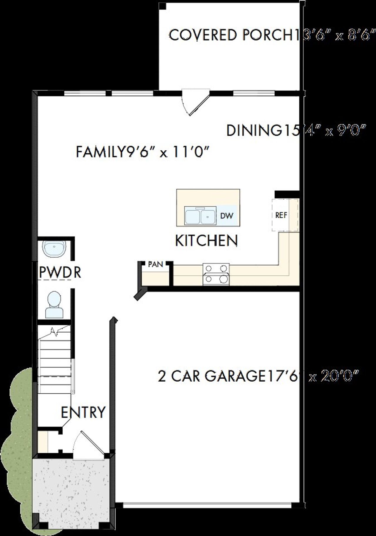 2D floor plan layout of this home in Easton Park - Nelson Village - Jewel Series, Austin, TX (Image 2).