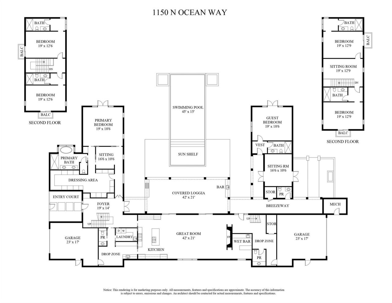 2D floor plan layout of this home in , Palm Beach, FL (Image 2).