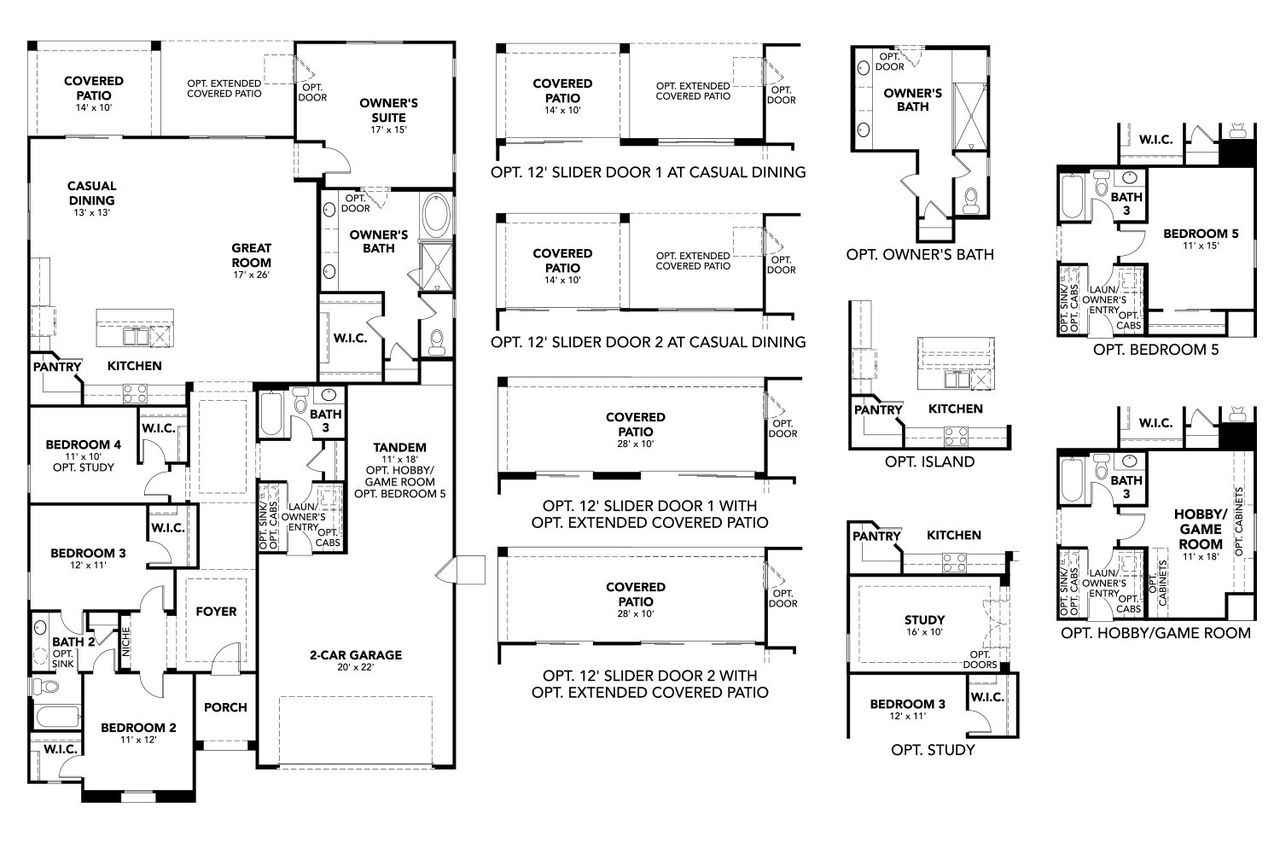 Explore luxury residential architecture with this single-family home floor plan.

Bedrooms: 4 – 5  
Bathrooms: 3