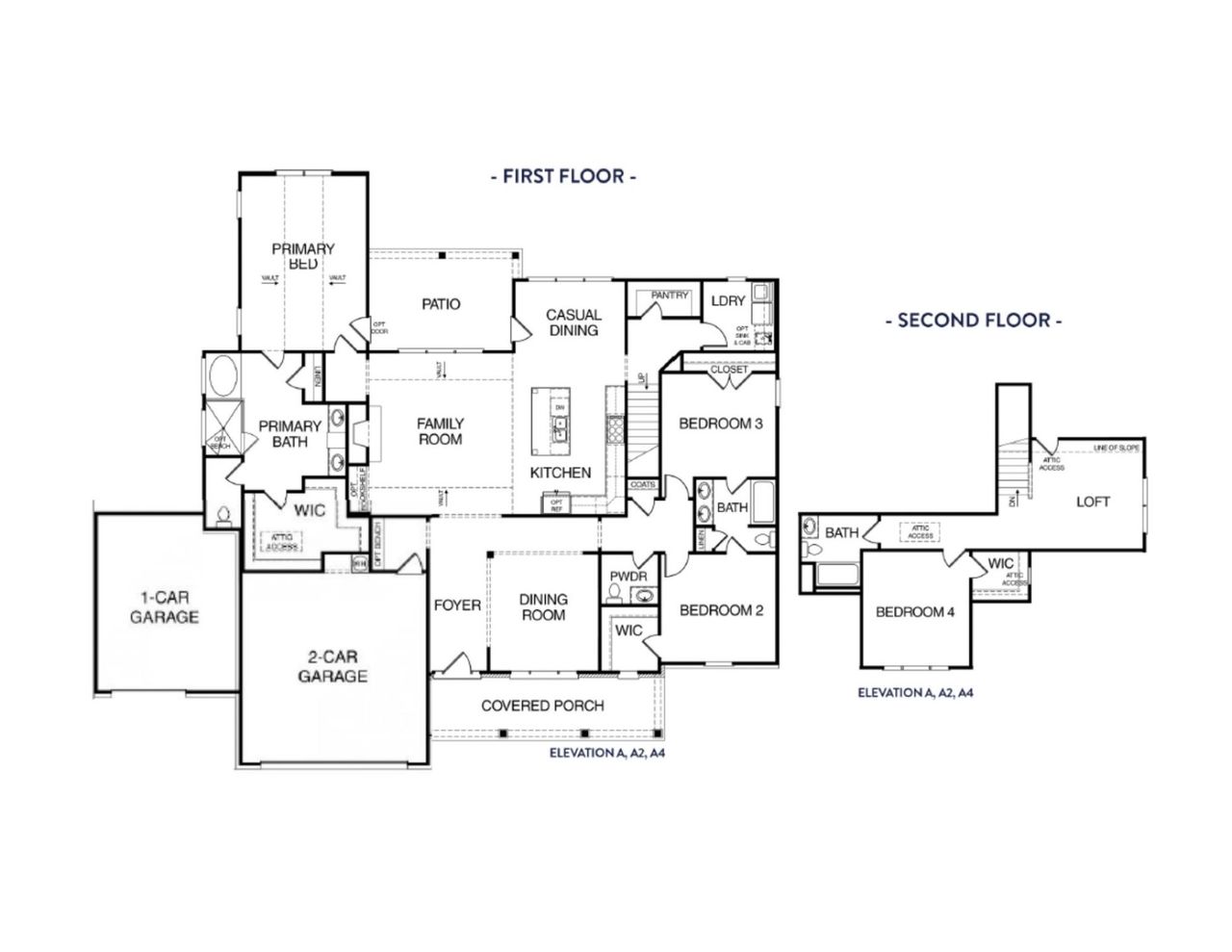 2D floor plan layout of this home in Spring Creek, Monroe, GA (Image 2).