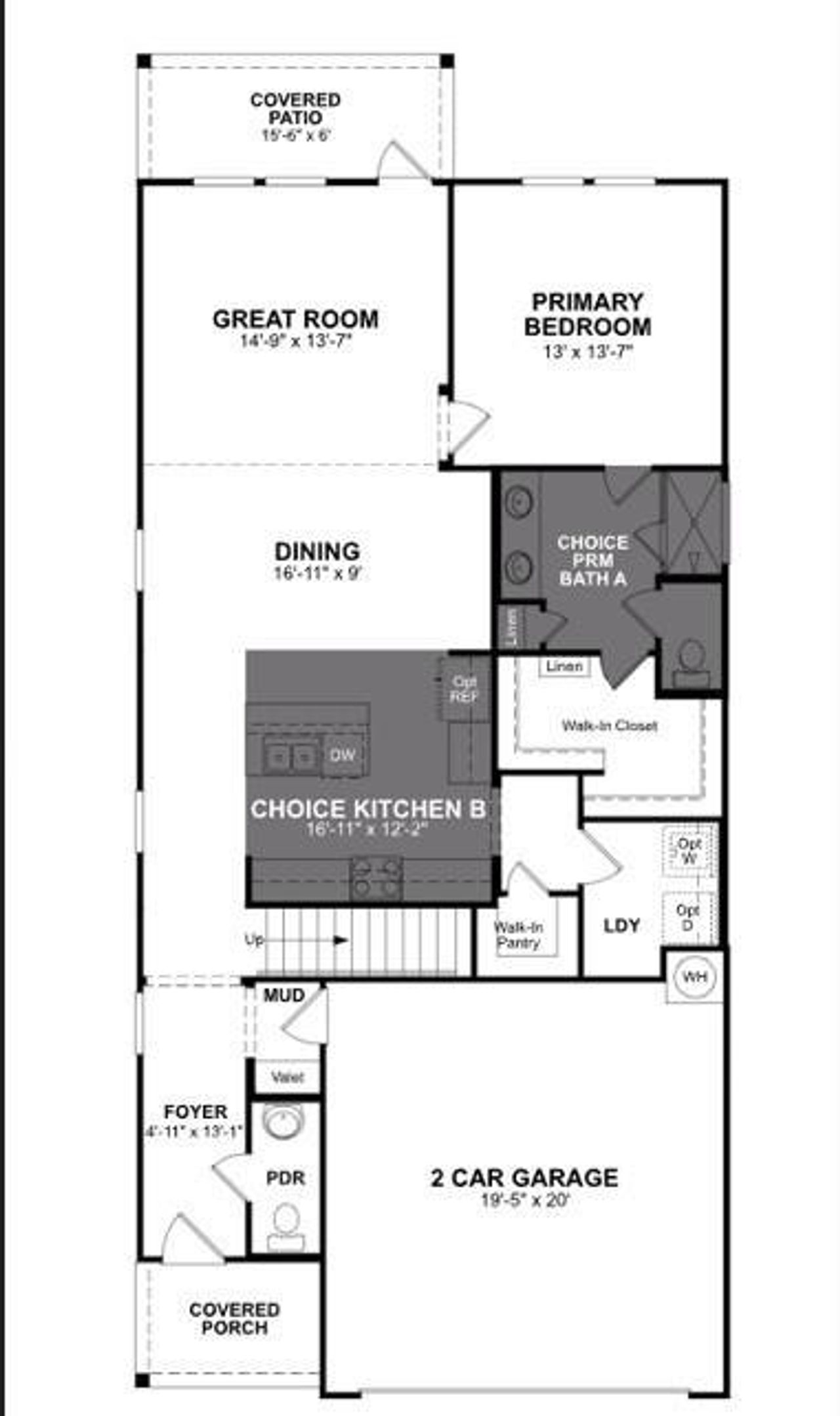 2D floor plan layout of this home in Laurel Landing, Alvin, TX (Image 2).
