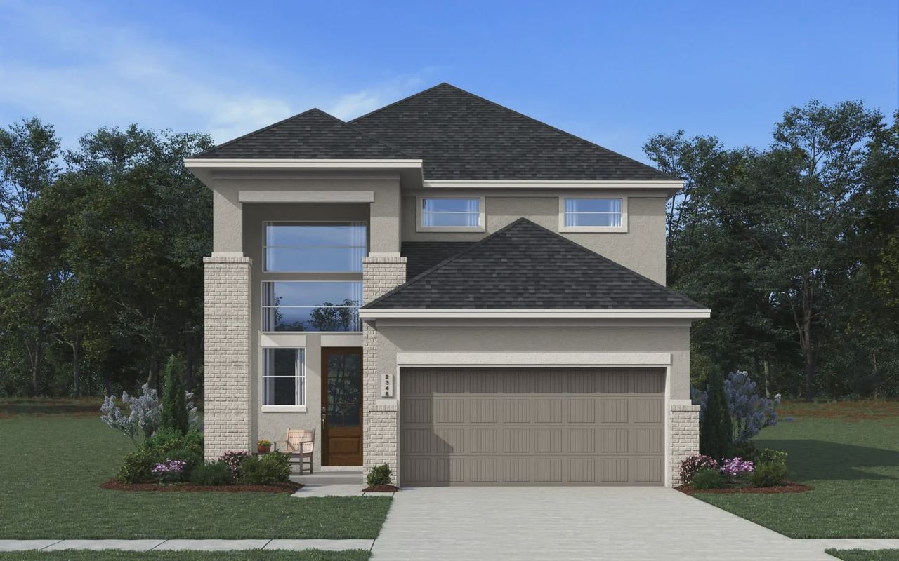 Representative exterior photo of a completed home built from the Jolene by Chesmar Homes in Confluence, Marion, TX (Image 2). Representative exterior photo of a completed home built from the Jolene by Chesmar Homes in Confluence, Marion, TX (Image 2).