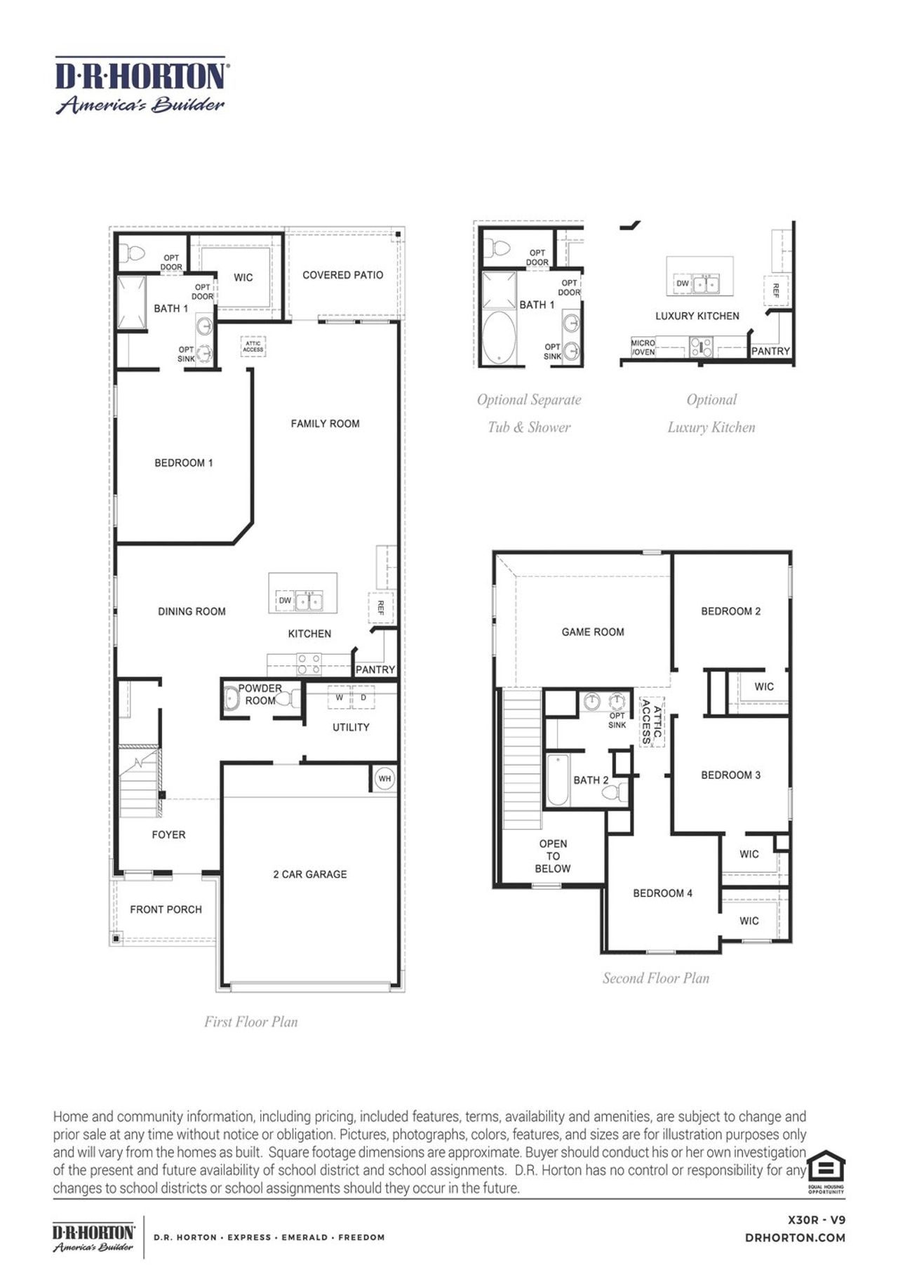 2D floor plan layout of this home in Caldwell Crossing, Iowa Colony, TX (Image 2).
