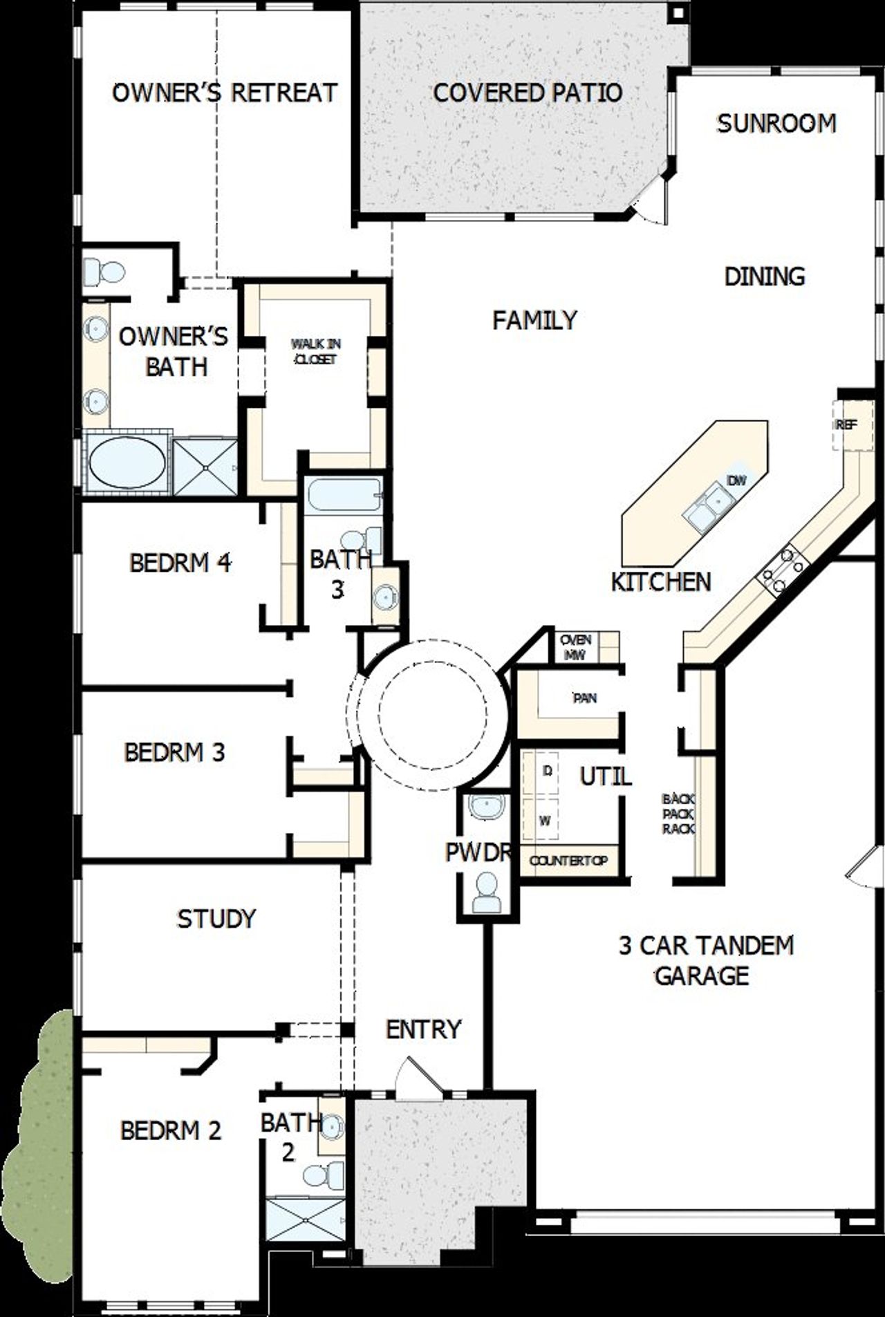 2D floor plan layout of this home in Overlook at Verrado Regent Hills, Buckeye, AZ (Image 2).