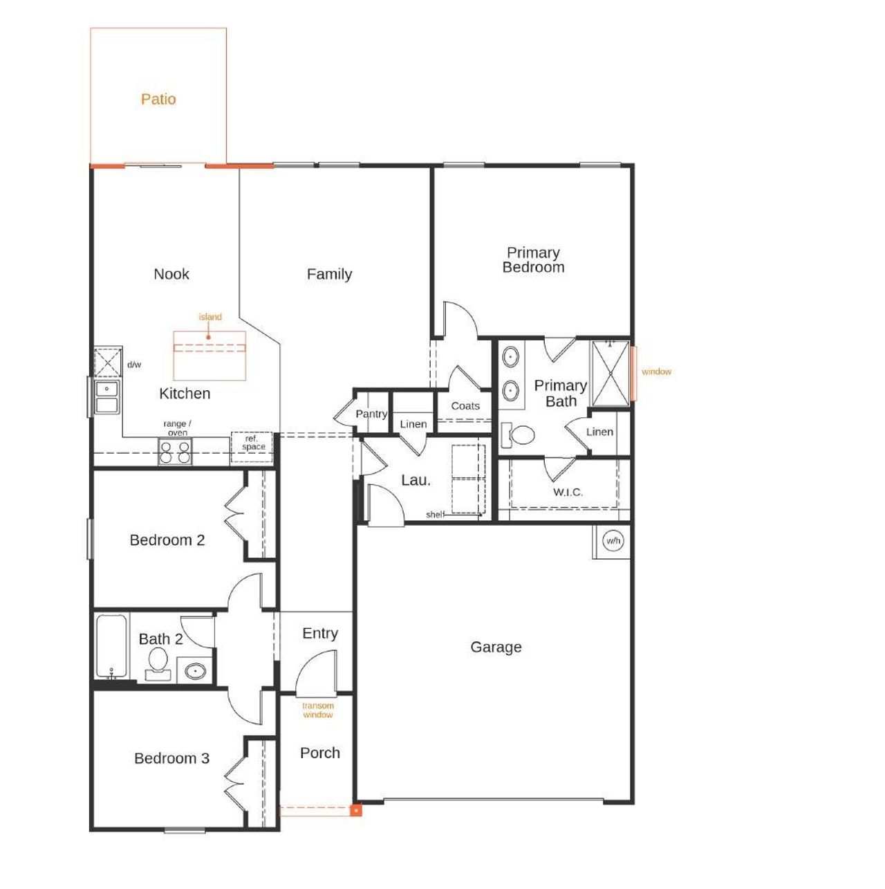 2D floor plan layout of this home in , Denver, NC (Image 2). 2D floor plan layout of this home in , Denver, NC (Image 2).