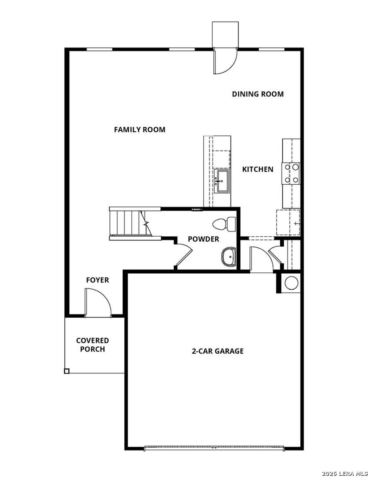 2D floor plan layout of this home in Hightop Ridge, Converse, TX (Image 2).